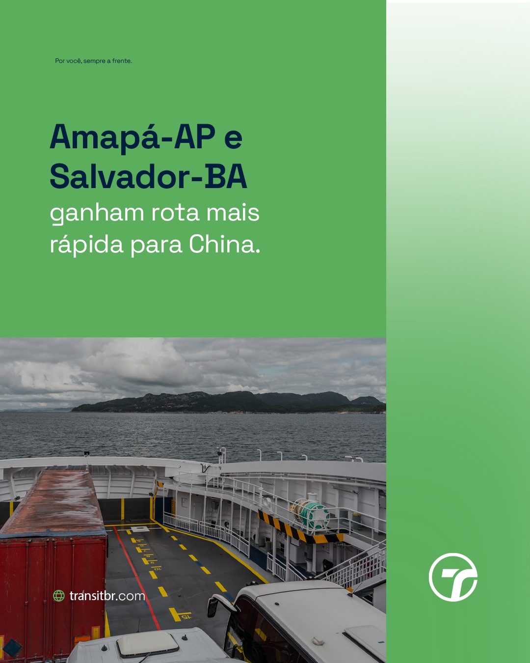 Notícia boa para importadores e exportadores do Norte e Nordeste.
Agora, os portos de Santana (AP) e Salvador (BA) possuem rota direta com o Porto de Gaolan, na cidade Chinesa de Zhuhai.
Esse novo corredor marítimo consolida esses portos como pontos para o escoamento de produtos como soja, minério de ferro, carne bovina e celulose, além de facilitar a importação de insumos industriais e tecnológicos vindos da Ásia. Tudo com menos tempo de transporte e custos.
A gente já tá pronto pra te ajudar a aproveitar essa nova rota.
Fala com a gente no Whats: (47) 3046-9350.
Por você, sempre a frente💚
https://www.transitbr.com/
#transitbr #importacao #comercioexterior #agentedecargas