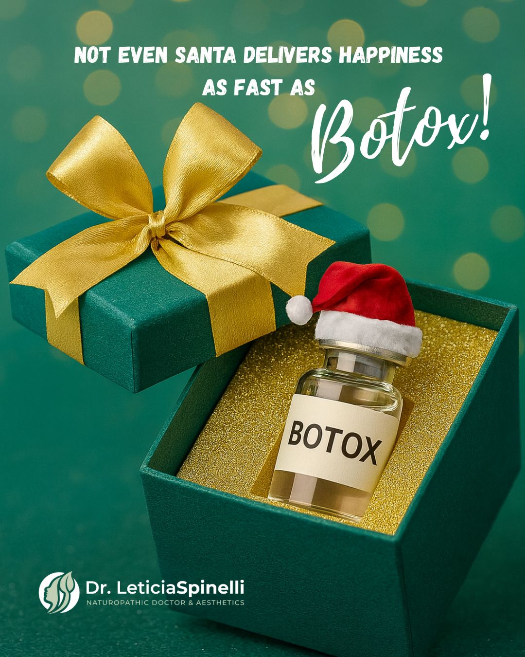 🎄✨ Not even Santa delivers happiness as fast as Botox!
Celebrate you, feel confident, and start the new year glowing. Because taking care of yourself is the best present you can give!
Book your appointment now and unwrap your best self! 🎁
📍 Dr Leticia Spinelli
#SelfCareSeason #HolidayGlow #BotoxJoy #FeelGoodLookGood #ConfidenceStartsHere #drleticiaspinelli