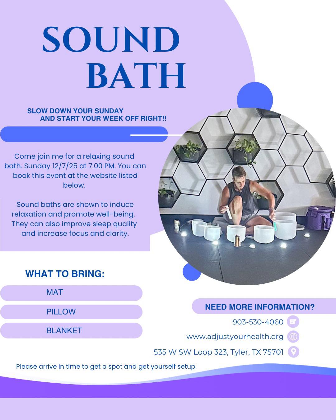 Schedule time for relaxation…sign up today!