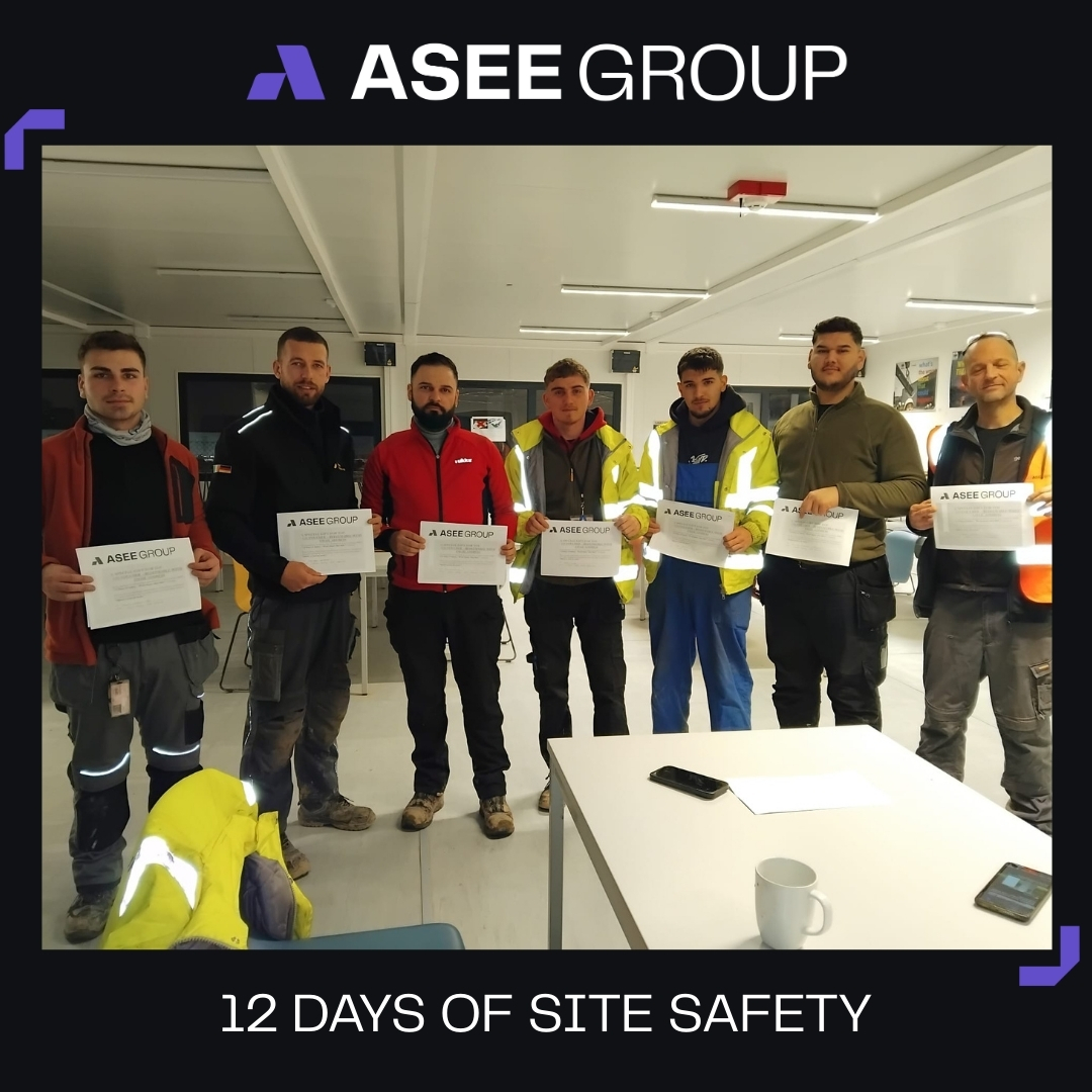 🦺12 Days of Site Safety🦺
Several of our operatives from one of our Belgian sites, received vouchers this morning for their exceptional dedication to safety and consistently high performance.
Their diligence in reporting potential issues including instances of individuals entering exclusion zones, and supporting our wider safety objectives demonstrates the professionalism we value throughout our operations. We commend the team for their ongoing commitment and exemplary conduct.
Congratulations guys, and Thank you for your continuous hard work! 💜