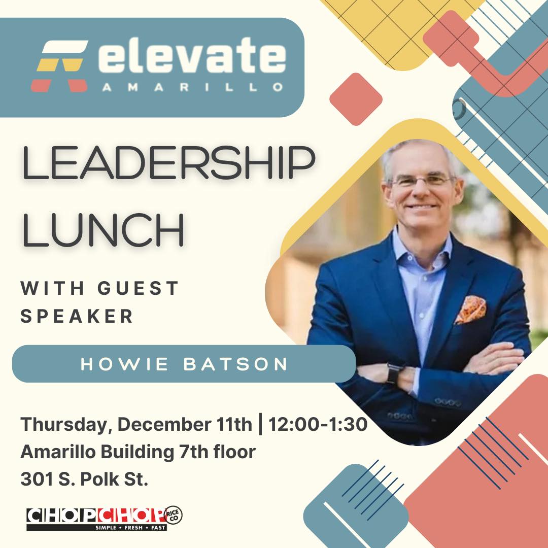 Join Elevate Amarillo this Thursday for a conversation with Dr. Howard Batson!
Howard K. Batson has served since 1995 as pastor of First Baptist Church of Amarillo, Texas, a vibrant downtown congregation of more than 11,000 people that holds services in five different languages every Sunday. The author of Common Sense Church Growth, he has written for both scholarly journals and church-related publications. He holds a PhD in biblical studies from Baylor University and is a former chair of Baylor University’s Board of Regents.