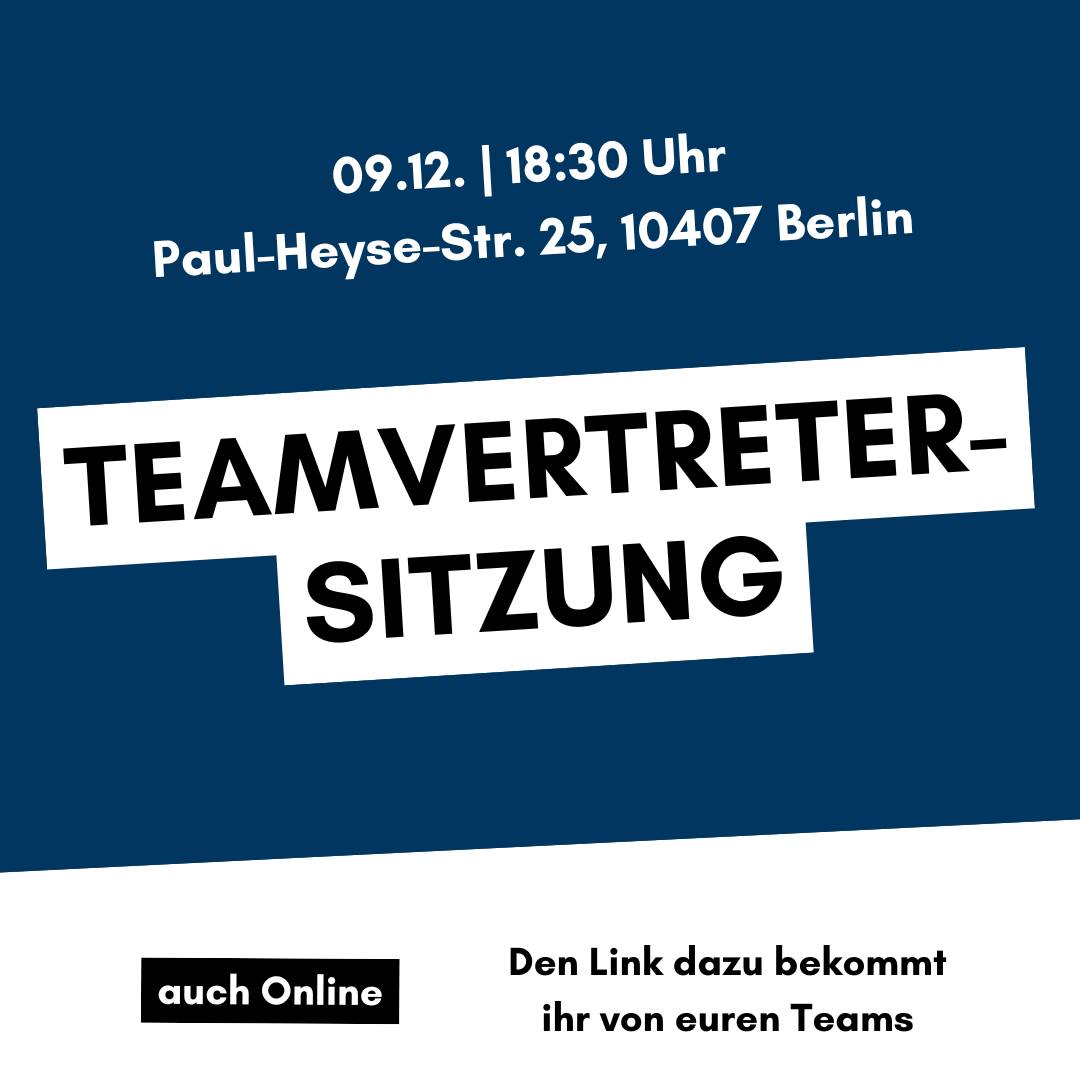Morgen findet wieder unsere Teamvertreter-Sitzung statt. Wer mal reinschnuppern möchte und der Weg zu weit ist, kann das auch gerne online tun.
#teamunitedonice #fürdiewertedeslebens