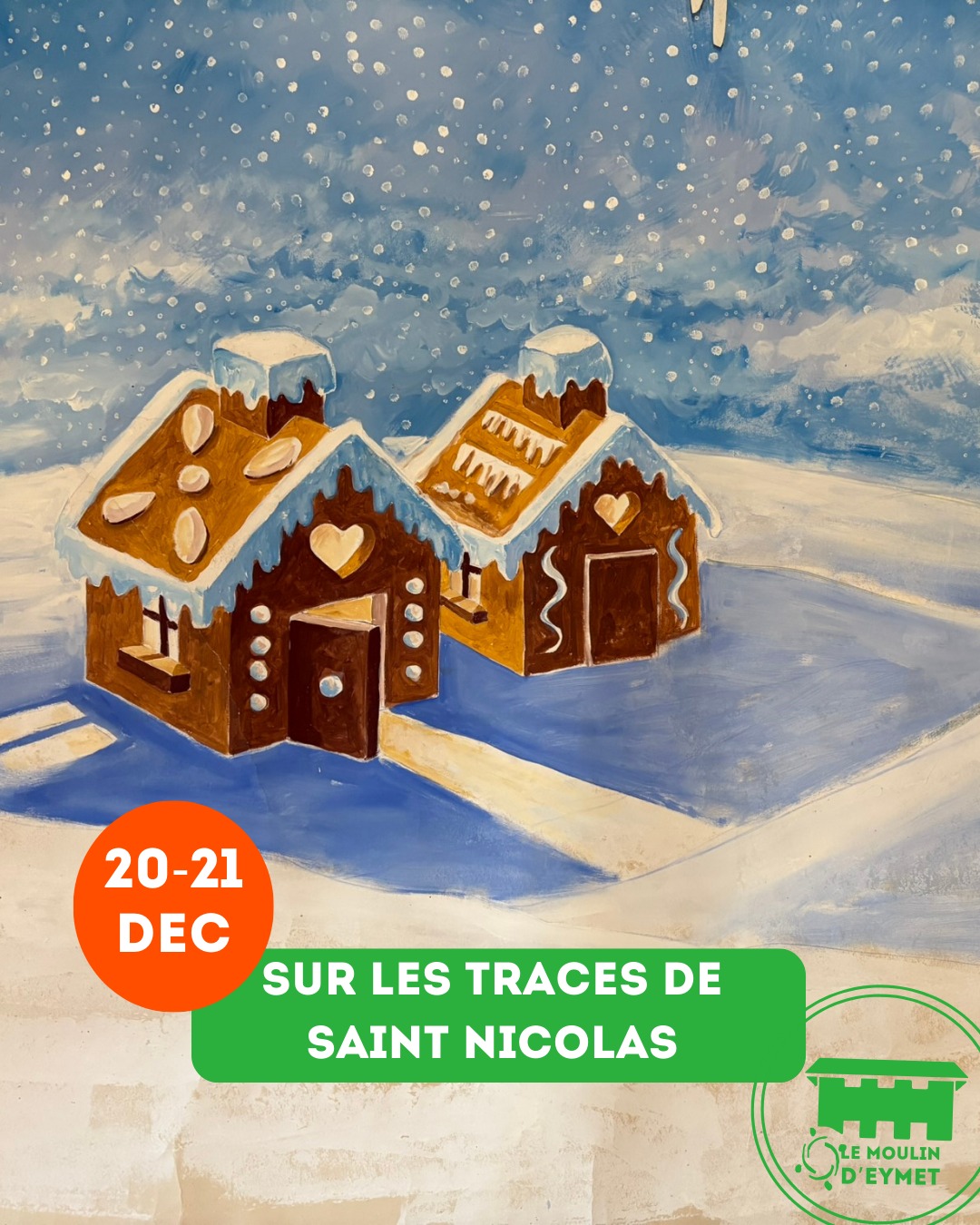DerniĂšres visites de l'exposition :
Samedi
âš15h - visite guidĂ©e de l'expo par Carolus
âš15-18h - atelier crĂ©atif de Noel
âš16h-18h - atelier biscuit rennes de Noel et goĂ»ter partagĂ©
Dimanche
âš 15h- visite de fin d'exposition par Carolus
âš16h-18h - contes, vidĂ©o, tombola et goĂ»ter d'adieux de Saint-Nicolas
(accĂšs libre et participation libre aux frais)