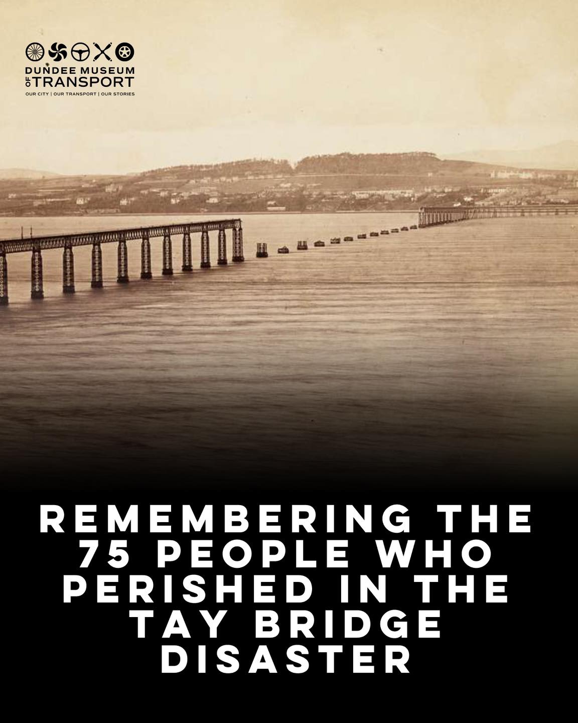 🚂🌁 Today we remember the 75 people who lost their lives in the Tay Bridge Disaster on 28 December 1879.
146 years on, we reflect on one of the darkest moments in Dundee’s history and honour all those who were lost.