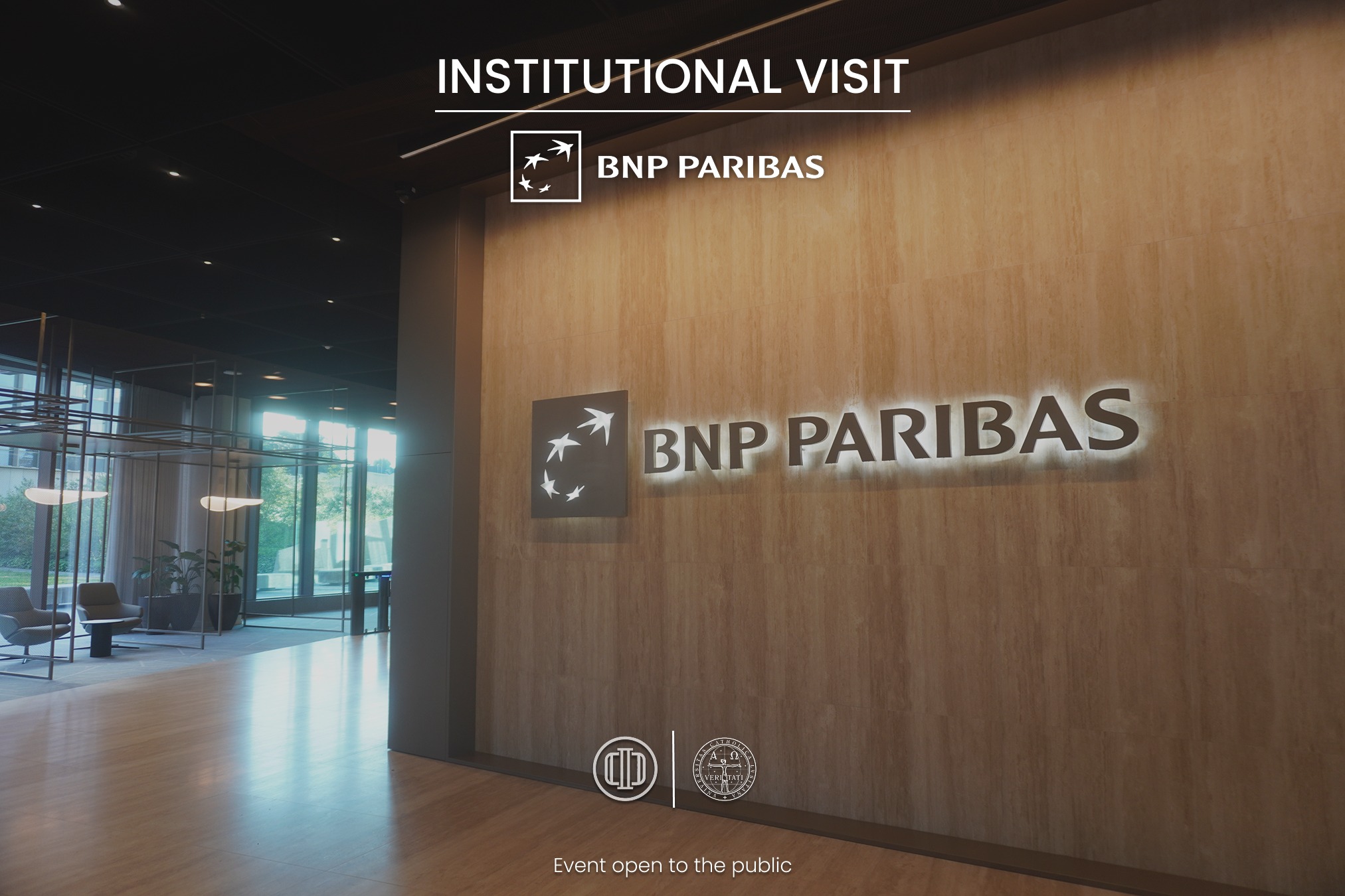 On November 28th, the Católica Porto Investment Club held its second institutional visit of the 2025/2026 academic year at the new BNP Paribas offices in Lisbon, where we were welcomed by the Global Banking and Financial Institutions Coverage (FIC) divisions.
The visit followed a structured programme that included an office tour, presentations from several teams, a networking coffee break, and rotating Q&A tables that allowed members to engage directly with BNP Paribas professionals.
Within Global Banking and FIC, CIC members met with the following teams:
- Capital Markets
- EMEA Credit Analytics (ECA)
- FIC Institutional Credit Analytics Team (ICAT)
- Sustainability Office
We extend our sincere thanks to the BNP Paribas teams @bnpparibas_pt for their warm reception and for preparing such an insightful and well-organised programme.
We also thank all CIC participants for their professionalism, engagement, and strong representation of the club.
Católica Porto Investment Club
Your future. Your choice.