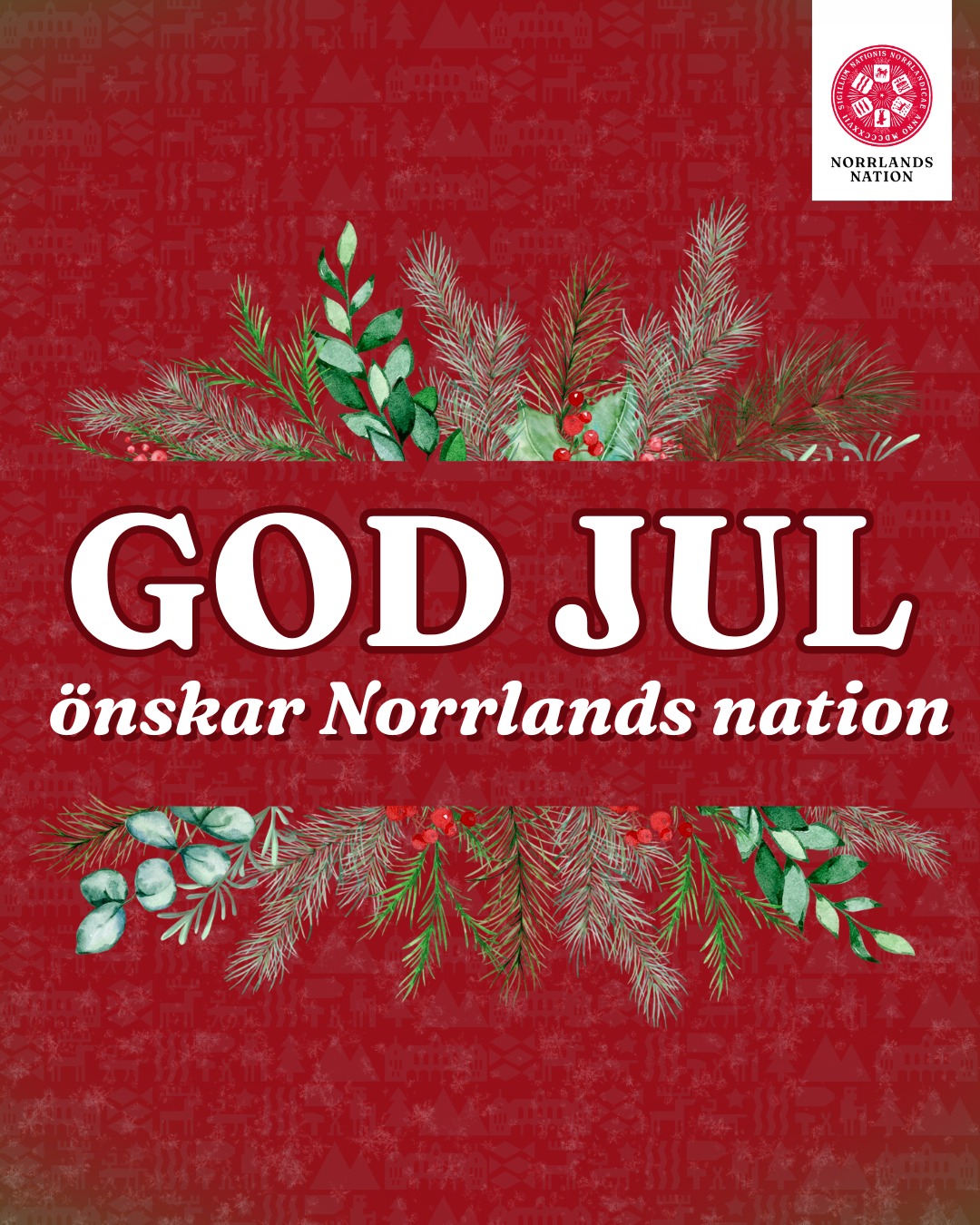 God jul önskar Norrlands nation! 🎄
___
Norrlands Nation wishes you a merry christmas and happy holidays! 🎄