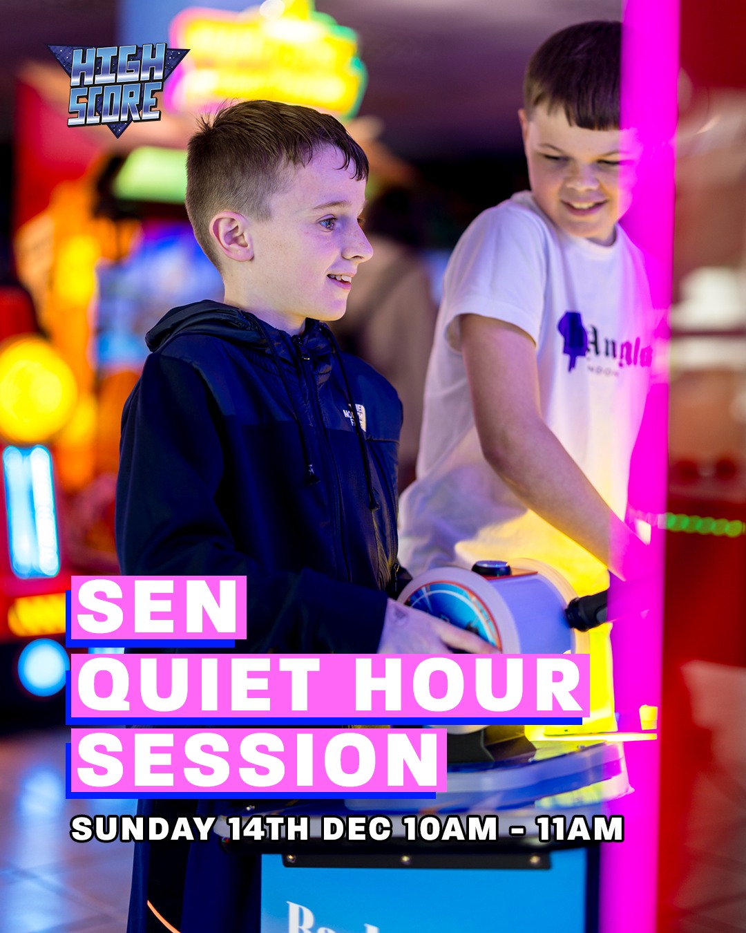 ⭐️Join us today for our SEN session, 10am - 11am! ⭐️
Did you know that High Score Arcades offer a "quiet hour" for those who require a calmer environment to game in?
👾 Limited spaces due to a reduced venue capacity
👾 Lights are kept on to limit the impact of machine lights
👾 Machine volumes are turned down
Next SEN dates: 11th January, 15th February, 29th March
#SEN #SEND #SENDCommunity #SENDUK #Neurodiversity #Neurodivergent #AutismFriendly #AutismAcceptance #InclusivePlay #AccessibleActivities #InclusiveFun #SENDParents #SENDKids #FamilyActivities #ThingsToDoWithKids #KidsActivities #ArcadeFun #GamingForAll #PlayWithoutLimits #FunForEveryone #KidsFun #WeekendPlans #UKParents #UKFamilies #WhatsOnUK