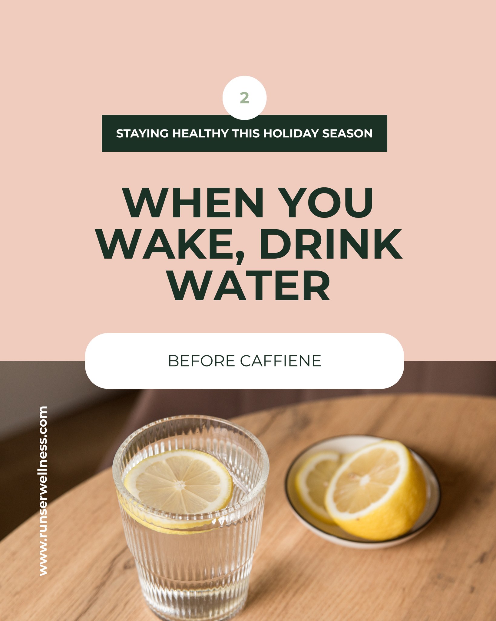 As we continue our series on practical tips to stay healthy and energized this season, here’s an essential one: make it a point to drink a glass of water as soon as you wake up! 💧
Starting your day with hydration helps rehydrate your body after a night’s rest, jumpstarts your metabolism, and aids in flushing out toxins.
It’s a simple yet effective way to boost your energy levels without relying on caffeine.
Pro Tip: Keep a bottle or glass of water by your bedside to remind you to hydrate first thing in the morning!
Stay tuned for more tips! 💪✨