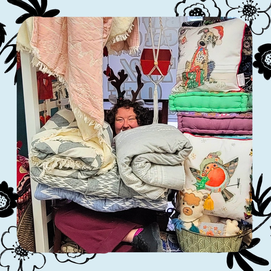 #Cozy up this #holiday season with a fleece-lined Turkish #blanket! #fairtrade #handmade #giftideas #shoplocal #westkelowna