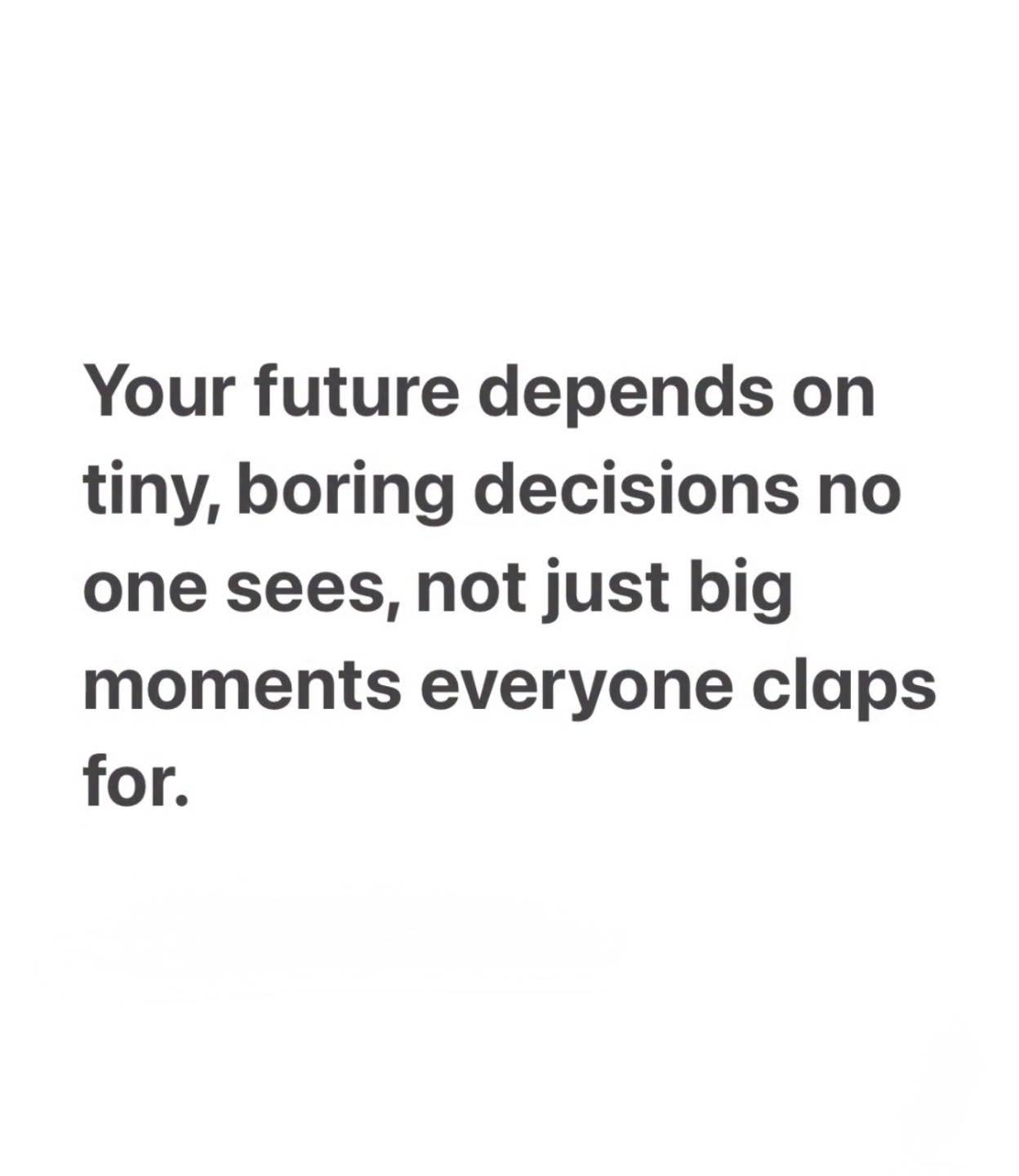 Your future isn’t built in breakthrough moments. It’s shaped in the quiet, ordinary choices no one claps for. The ones where you show up. Say no. Stick to your values.
Growth looks like consistency, not just intensity. And that’s really good news, because it means you can start today… right now.
#MotivationMonday