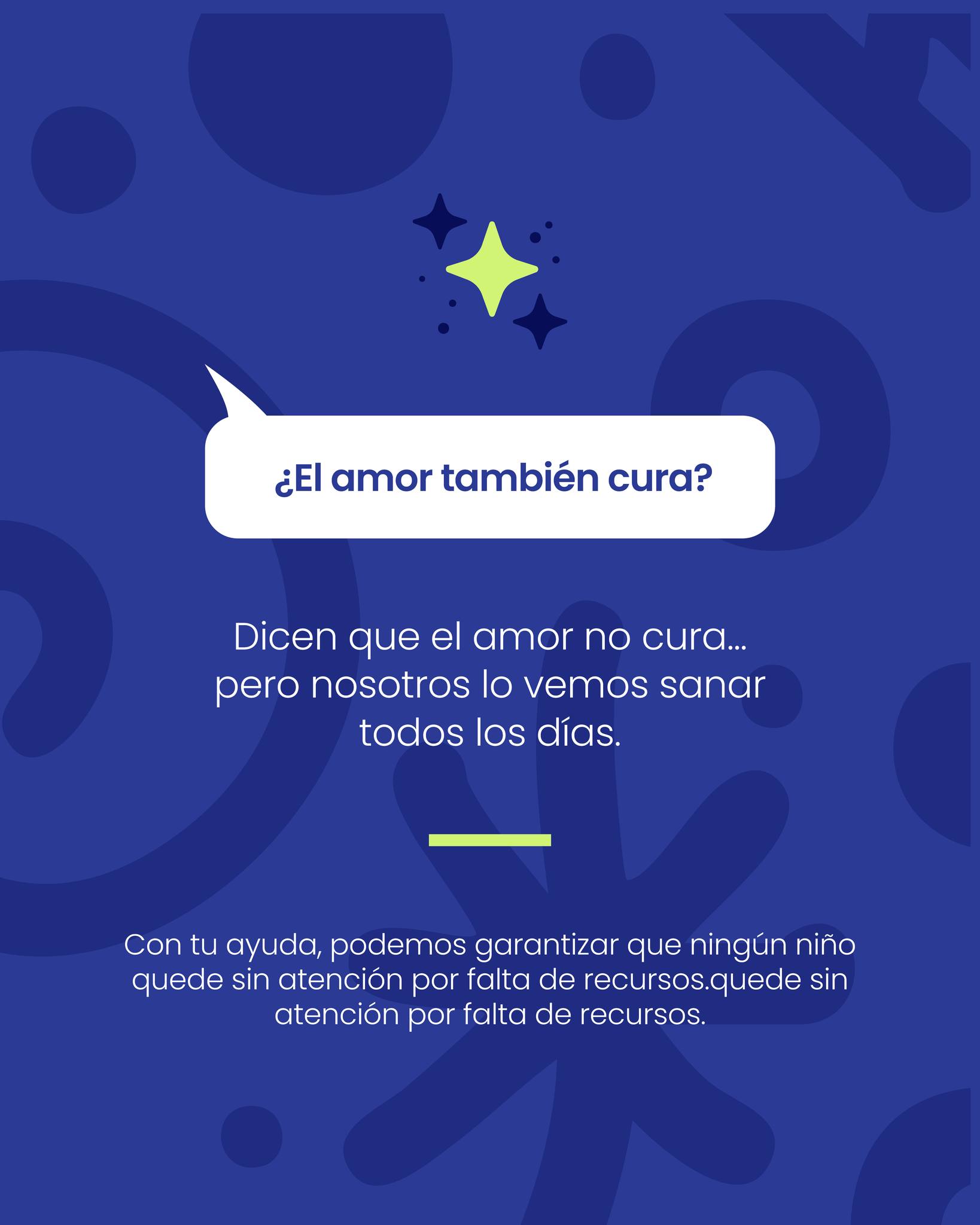Un mundo lleno de amor comienza con un corazón lleno de compasión.
En un mundo donde todo va tan rápido, detenernos a mirar con compasión lo que viven miles de personas frente al cáncer puede cambiarlo todo, porque comprender su lucha nos invita a involucrarnos y ofrecer apoyo real cuando más se necesita. Saber que un gesto de empatía puede convertirse en compañía y alivio despierta el deseo de construir una comunidad más humana, más sensible y más solidaria.
Hoy queremos invitarte a unir tu voz y tu corazón para que juntos sigamos haciendo del amor una fuerza transformadora que llega justo donde hace falta. 💜
🎗️ Esto es lo que tu donativo hace posible:
🩺 Medicamentos
🚑 Traslados
🧪 Estudios de laboratorio
💛 Acompañamiento
Súmate!