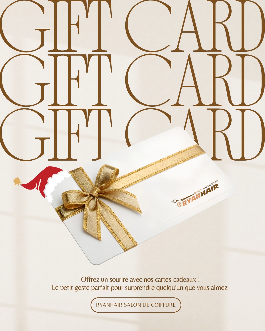 ✨ Le plus beau cadeau ? La beauté, bien sûr.
✨ Offrez un moment pour se sentir belle, confiante et éclatante, pendant les fêtes et tous les jours
✨ Nos cartes cadeaux sont disponibles au salon le cadeau parfait pour faire plaisir sans se tromper. 🎁🎄
Demandez la vôtre dès aujourd’hui !
#CarteCadeau #IdéeCadeauNoël #BeautéDeNoël #SalonDeBeauté #PrêtePourLesFêtes #CadeauParfait #Noël2025 #BrillezToujours