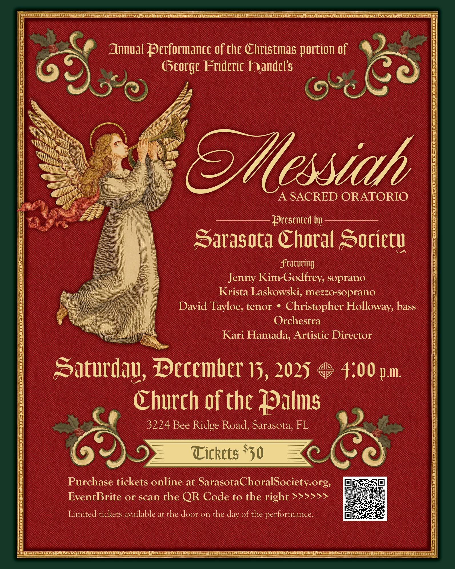 Sold Out! ✨
The Annual Performance of the Christmas portion of George Frideric Handel’s Messiah presented by the Sarasota Choral Society at Church of the Palms has officially reached a full house.
I am thrilled to have helped bring the event’s visual story to life! Fluid Graphic Design is honored to support an evening that celebrates music, community, and timeless holiday tradition. Here’s to a beautiful performance and a memorable night for all! @thesarasotachoralsociety @churchofthepalmssarasota
🌊
🌊
#sarasotachoralsociety #sarasota #music #fluidgraphicdesign