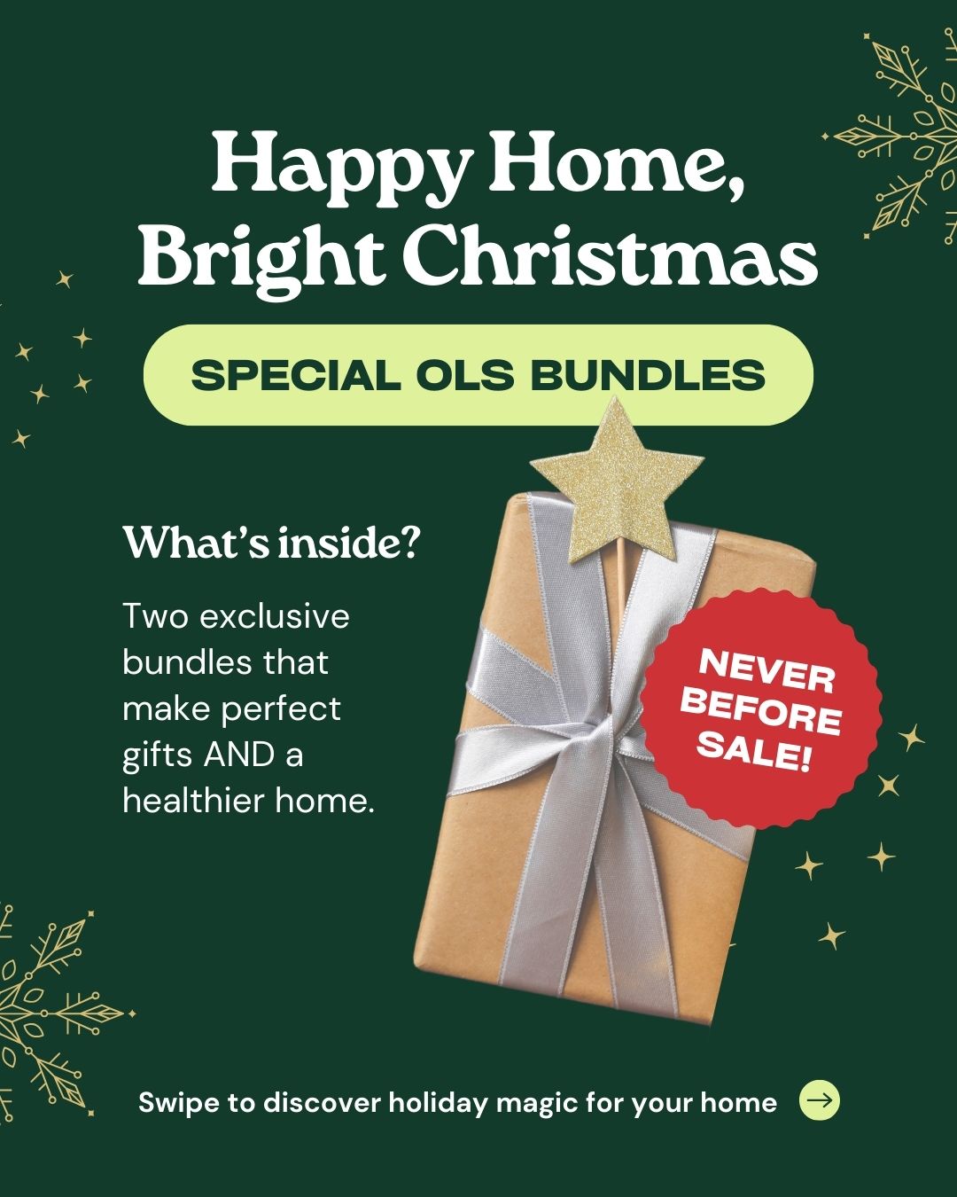 Unwrap your EXCLUSIVE Christmas bundles for the first time ever!
Bundle 1: Eco-py Starter Kit ($98 till Dec 12 only, $118 after) - includes dispenser + refill
Bundle 2: Mix & Match Magic - Choose ANY 3 items from our germ control, stain removal, or air purifying ranges for just $120
These are the SAME trusted products you know and love, now in perfect gift-ready bundles! Whether you're shopping for a loved one or treating yourself to a healthier home for the holidays, these bundles deliver joy that lasts.
HURRY! Early bird pricing ends December 12th, bundles available only until January 6th.
Shop now at celebrationsatols.com #OLSChristmas #HappyHolidays #EcoFriendlyGifts #HealthyHome