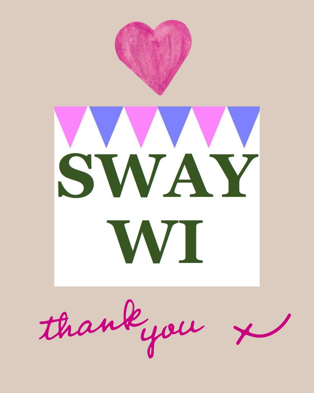 Thank you, Sway WI, for your extremely kind donation. Your support will enable us to help local people living with cancer. 🙏