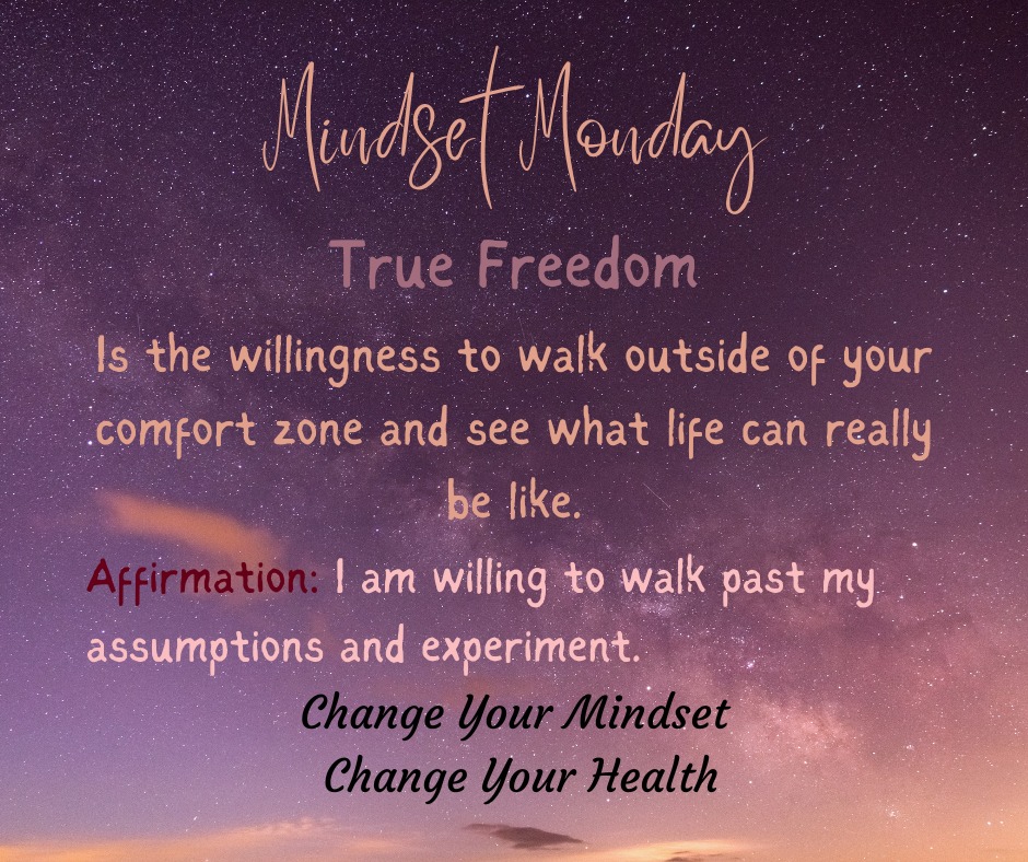 Mindset Monday:
It takes courage to step outside your comfort zone, yet this is often where the biggest breakthroughs happen.
What area of your health are you willing to explore with curiosity rather than certainty?
Try challenging your assumptions, experiment with new habits, and watch how even small steps forward build real progress.
#MindsetMonday #ProgressNotPerfection #HealthyHabits #GrowthMindset #WomenOver40Wellness #CourageToChange