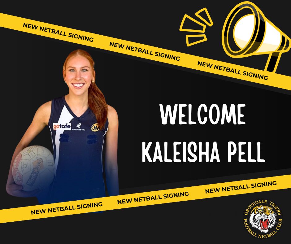 🖤💛 BIG SIGNING | WELCOME KALEISHA PELL 💛🖤
The Grovedale Tigers are pumped to announce the signing of Kaleisha Pell for the upcoming season!
Kaleisha joins the Tigers from the Yarrawonga Football Netball Club and brings a strong football-netball pedigree with her. She has also been part of the Bendigo Strikers Development Squad, competing in the VNL Reserves competition, giving her valuable experience in a high-performance netball environment.
A proven and deadly shooter, Kaleisha has claimed multiple Hot Shot Awards throughout her career, showcasing her accuracy, confidence, and ability to deliver when it matters most.
We’re extremely excited to welcome Kaleisha to the black and yellow and can’t wait to see her pull on the Tigers uniform and make her mark on the competition.
Welcome to the Grovedale Tigers, Kaleisha! 🐯🖤💛