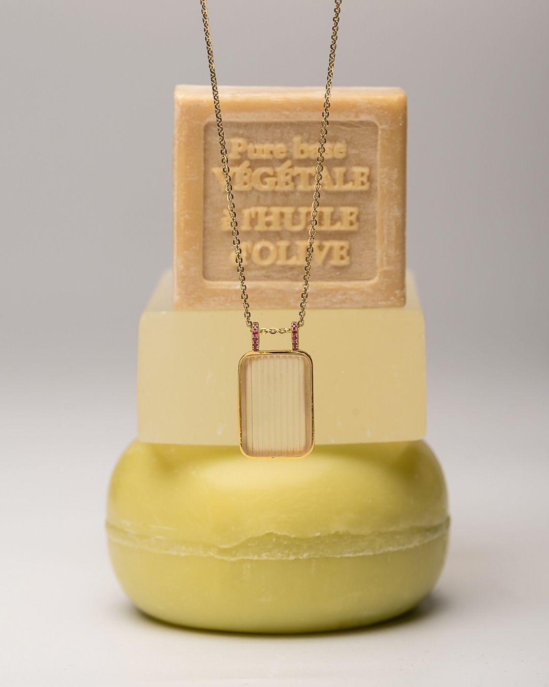 The Kion pendant in quartz and rubies crafted in 14k yellow gold 😍 #fotinipsarouli #fotinipsaroulijewellery #finejewelry #handmadejewelry