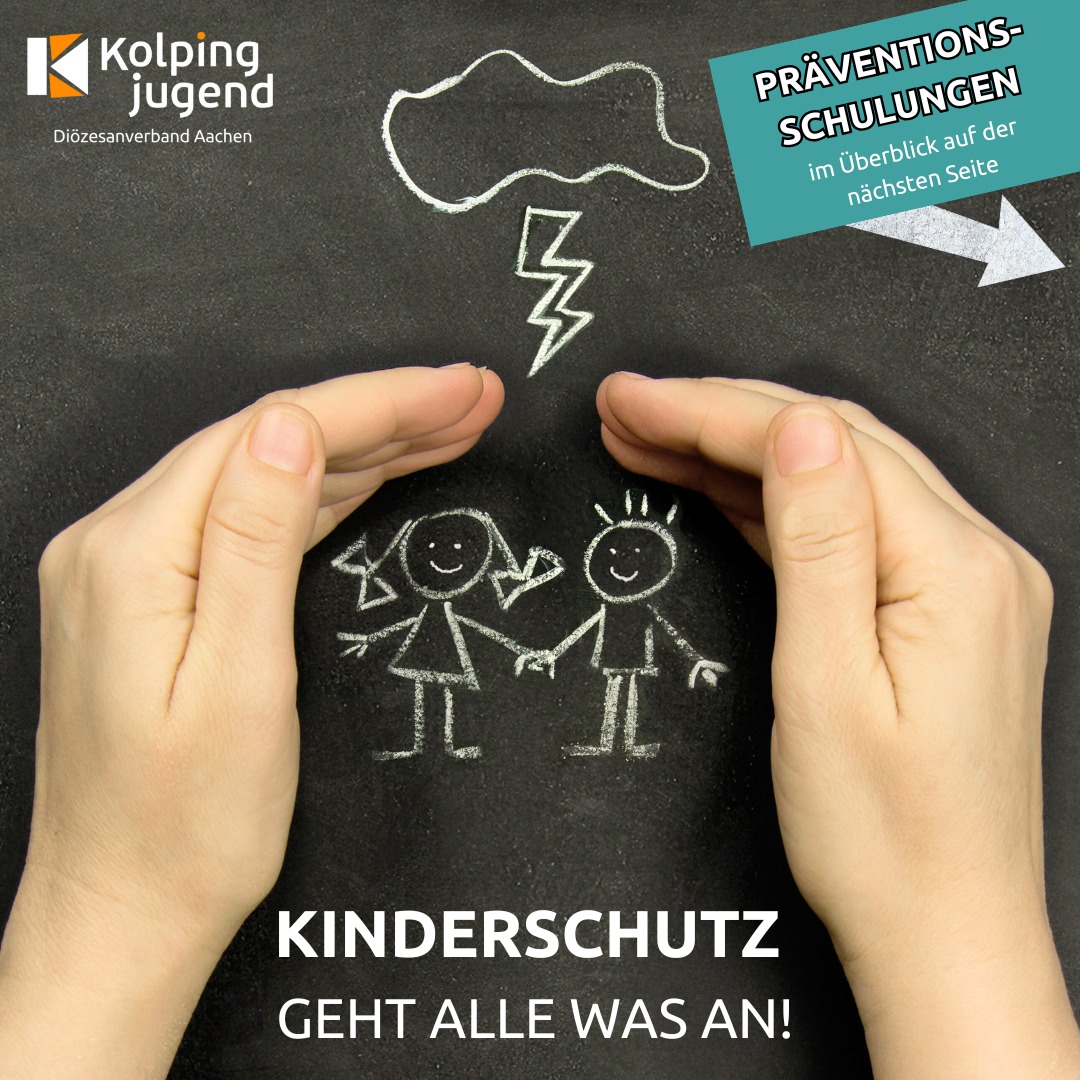 *TERMINE 2026- Präventionsschulungen*
Anmeldung über unsere Website!! 😊
Die Schulung richtet sich an alle Engagierten und Beschäftigen bei Kolping DV und Kolpingjugend DV Aachen.
Ziel der Schulungen:
✅Vorbeugung von Gewalt und Übergriffe
✅Kinder und Jugendliche sicher begleiten und schützen
✅Verantwortungsvoller Umgang mit Kindern und Jugendlichen
✅Sensibilisierung von Grenzverletzung
#präventionsarbeit #prävention #präventionskurse #gegengewalt #kinderschutz #kinderschützen