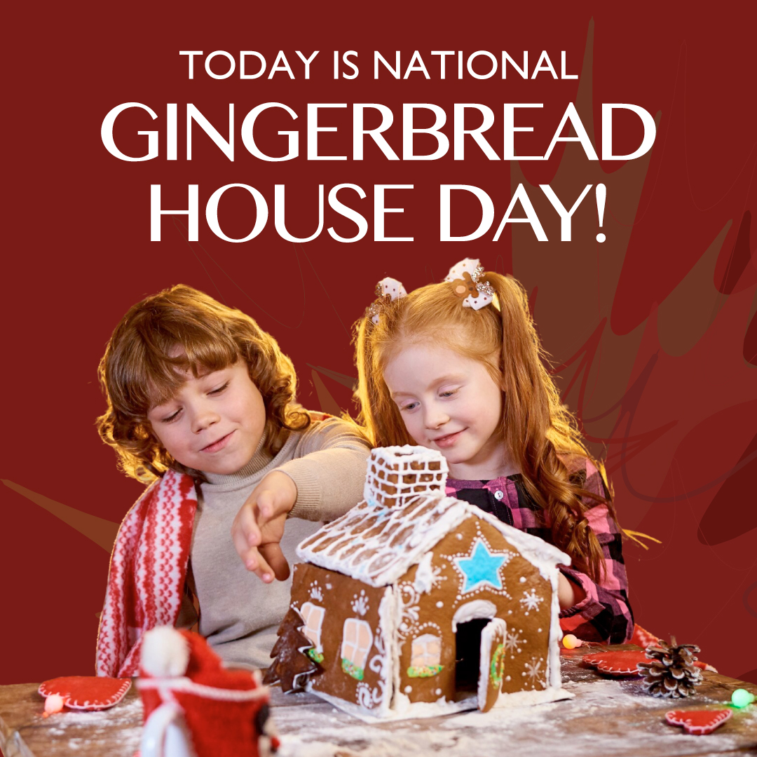 It’s Gingerbread House Day, a perfect time to build and decorate together. A simple family activity that adds a little cheer to the season.