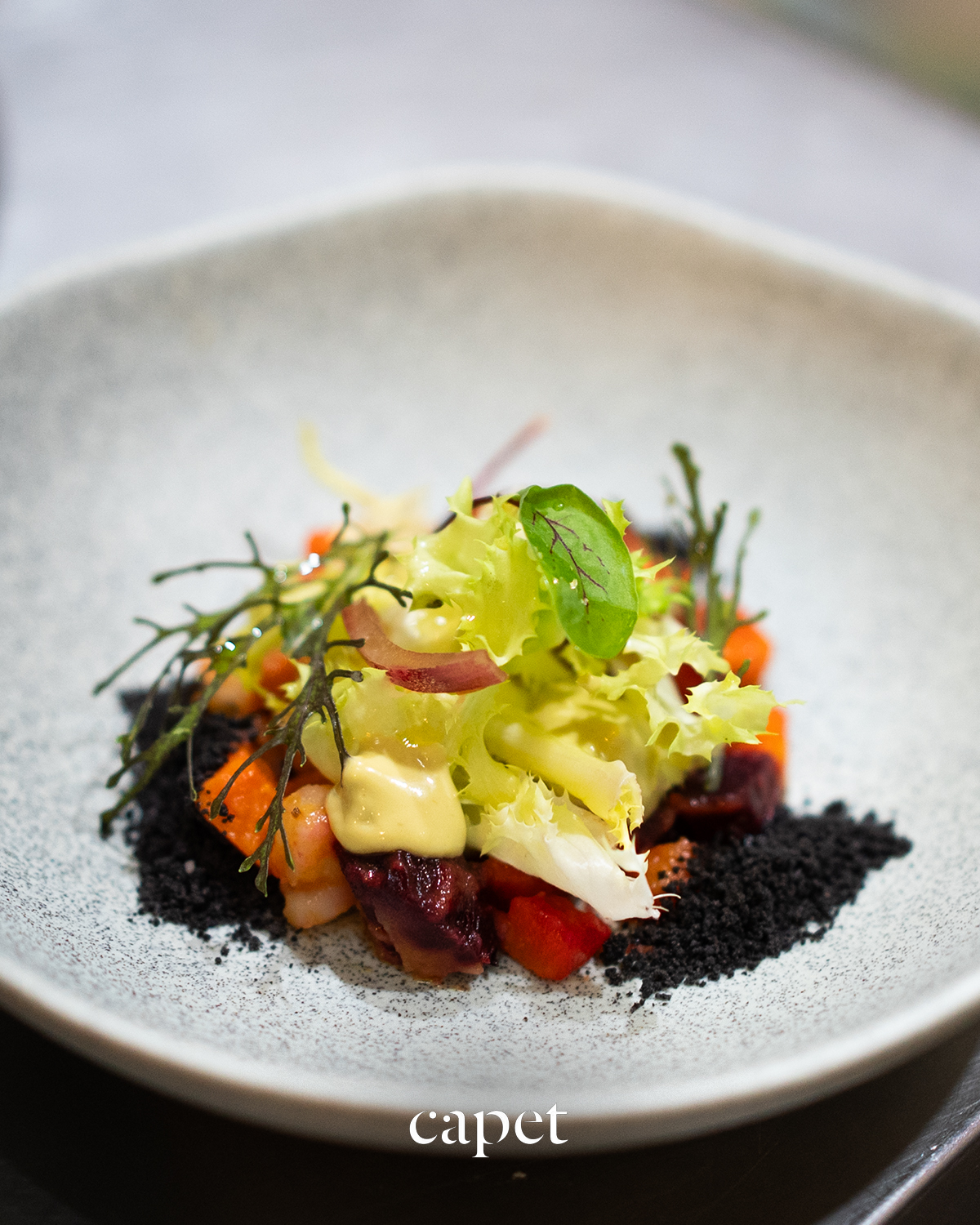 Ensalada de tubérculos con tierra de trompetas de la muerte.
🔗 Reserva fácilmente desde el enlace en nuestra bio
📍 Carrer del Cometa, 5, Ciutat Vella, 08002 Barcelona
📞 937 20 44 21
#capetrestaurante #barcelonarestaurants #cocinahonesta #temporadaencapet #restaurantesbarcelona #guíamichelin #cocinadeautor #cocinatecnica #productolocal #barriogotic