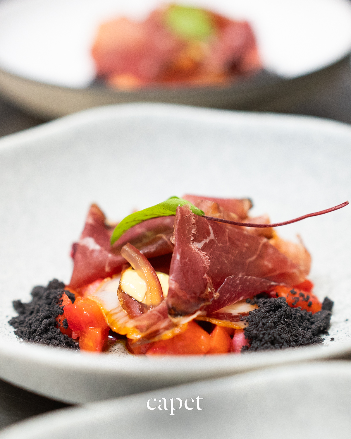 Ensalada de tubérculos con ibérico, cecina y tierra de trompetas de la muerte.
Una mezcla de tubérculos frescos y crujientes acompañados de ibérico y cecina que aportan profundidad y umami. La tierra de trompetas de la muerte suma aroma y textura, completando un plato sencillo, equilibrado y de producto.
🔗 Reserva fácilmente desde el enlace en nuestra bio
📍 Carrer del Cometa, 5, Ciutat Vella, 08002 Barcelona
📞 937 20 44 21
#capetrestaurante #barcelonarestaurants #cocinahonesta #temporadaencapet #restaurantesbarcelona #guíamichelin #cocinadeautor #cocinatecnica #productolocal #barriogotic