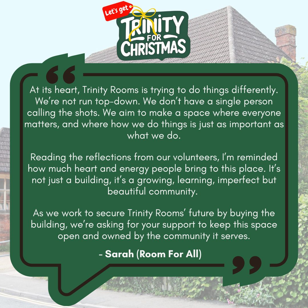 Our big push to buy the Trinity Rooms Building continues.
However you get involved, your support makes such a difference, and we gratefully thank you!
www.stroudtrinityrooms.org/help-buy-trinity
#Stroud #MakeADifference #Painswick #TakingAction #Amberley #Heartwarming #Connect #Chalford #Ebley #Quotes #Nailsworth #DonationsNeeded #Fundraiser #Minchenhampton #SupportLocal #Community #Gloucestershire