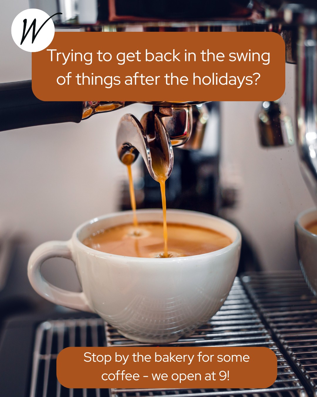 The holidays may be over, and we know how hard it is to get back to work or run errands on a cold, snowy morning. So if you’re trying to get back in the swing of things and warm up after the busy season, stop by Warfield’s Bakery for a cozy pick-me-up!
Freshly brewed coffee, house-made pastries, and a warm welcome await you. 🥐☕
We open at 9 AM. Start your week off right!