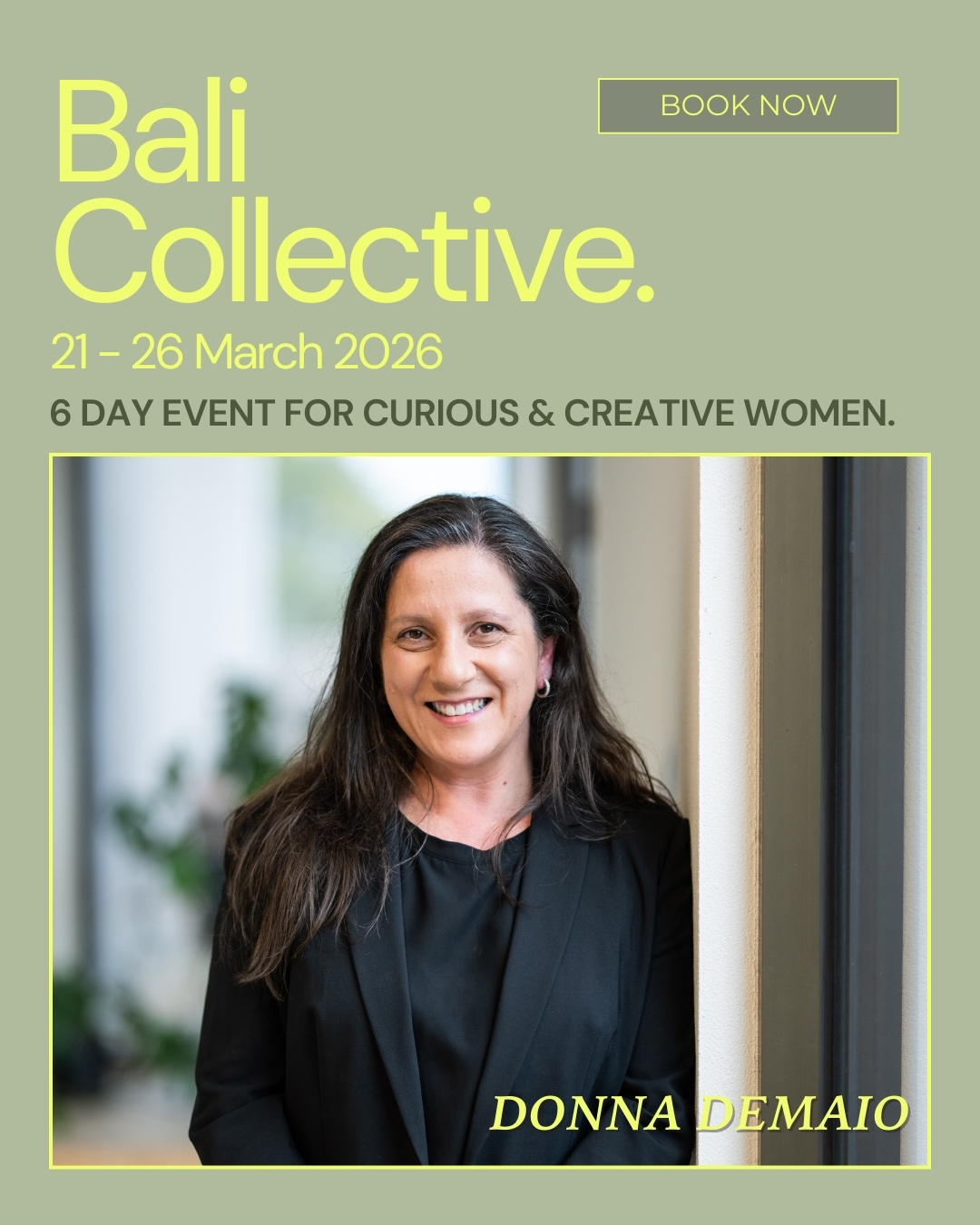 ✨ Speaker Highlight: Donna Demaio ✨
Long-serving journalist, editor, and arts & entertainment reporter, Donna has spent decades in radio. She’s covered everything from travel and food to general news and major events, and even appeared on television as an entertainment correspondent. Along the way, she’s built lasting friendships, a stellar reputation, and a wealth of stories.
Donna will speak honestly about what it takes to step away from the familiar, rethink your path, and explore new chapters, whether in your career, your family life, or your sense of purpose. This session is for women who feel stuck, curious, restless, or ready for more. If you’re craving new experiences, wanting to meet new people, or wondering if it’s finally time to chase that passion project, Donna’s here to help you take that leap.
With warmth and wisdom, Donna unpacks the courage behind reinvention and the magic that happens when you back yourself and walk toward the unknown.
You’ll walk away with:
Permission to rethink your path, without guilt, fear, or pressure
Practical tools to navigate big life shifts with confidence
A renewed sense of possibility for your next chapter
Inspiration to take that leap and discover what’s waiting on the other side
🎤 @donnademaio | Speaking at The Bali Collective
#TheBaliCollective #SpeakerSpotlight #WomenSupportingWomen #LifeTransitions #CareerChange #PersonalGrowth #Reinvention #NewBeginnings #FemaleEmpowerment #WhatsNextForMe
