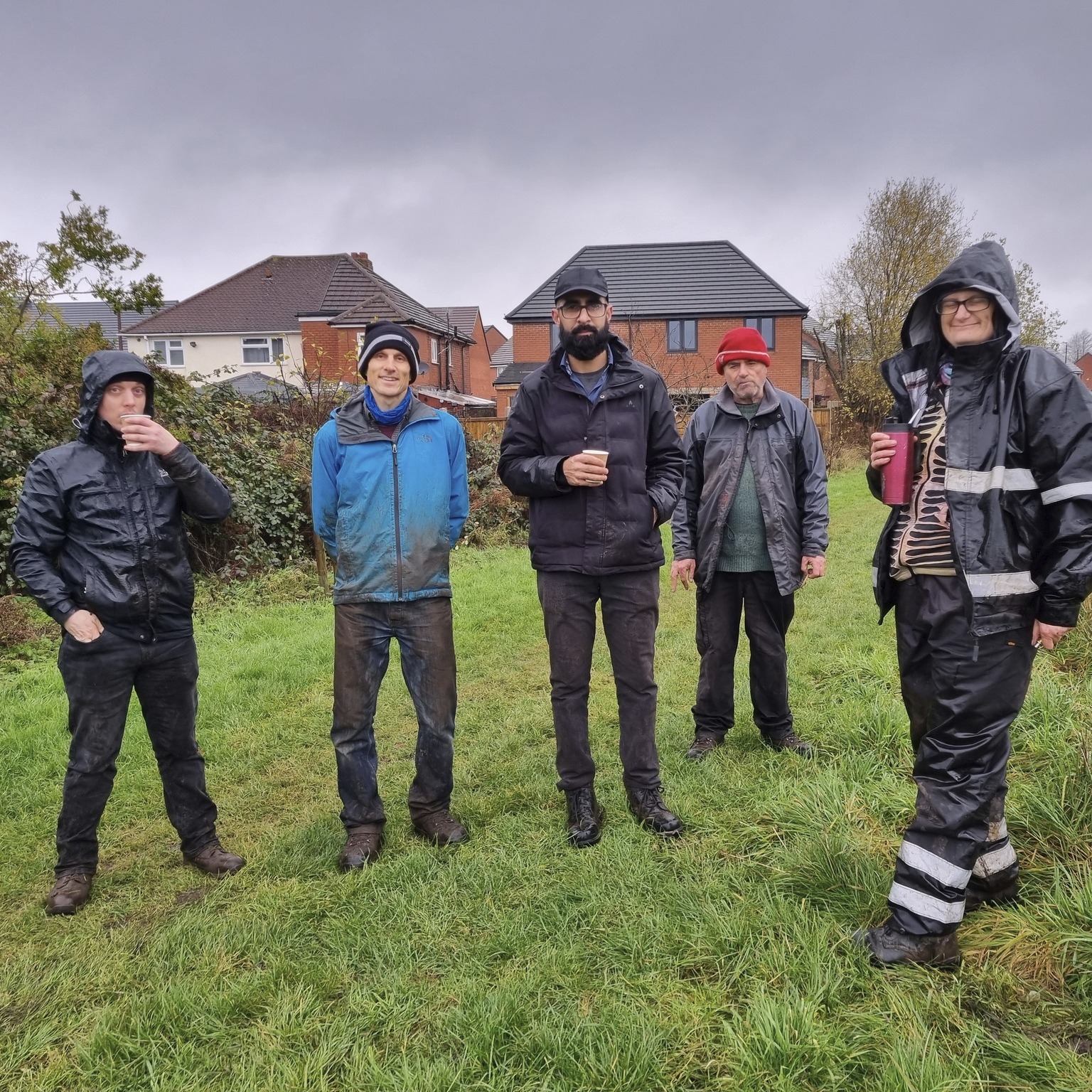 Bashing that bramble at #PlymouthRun in #Stirchley! We've cleared space for several new trees at the end of the Run, and there's now a great sight-line into the #orchard.
