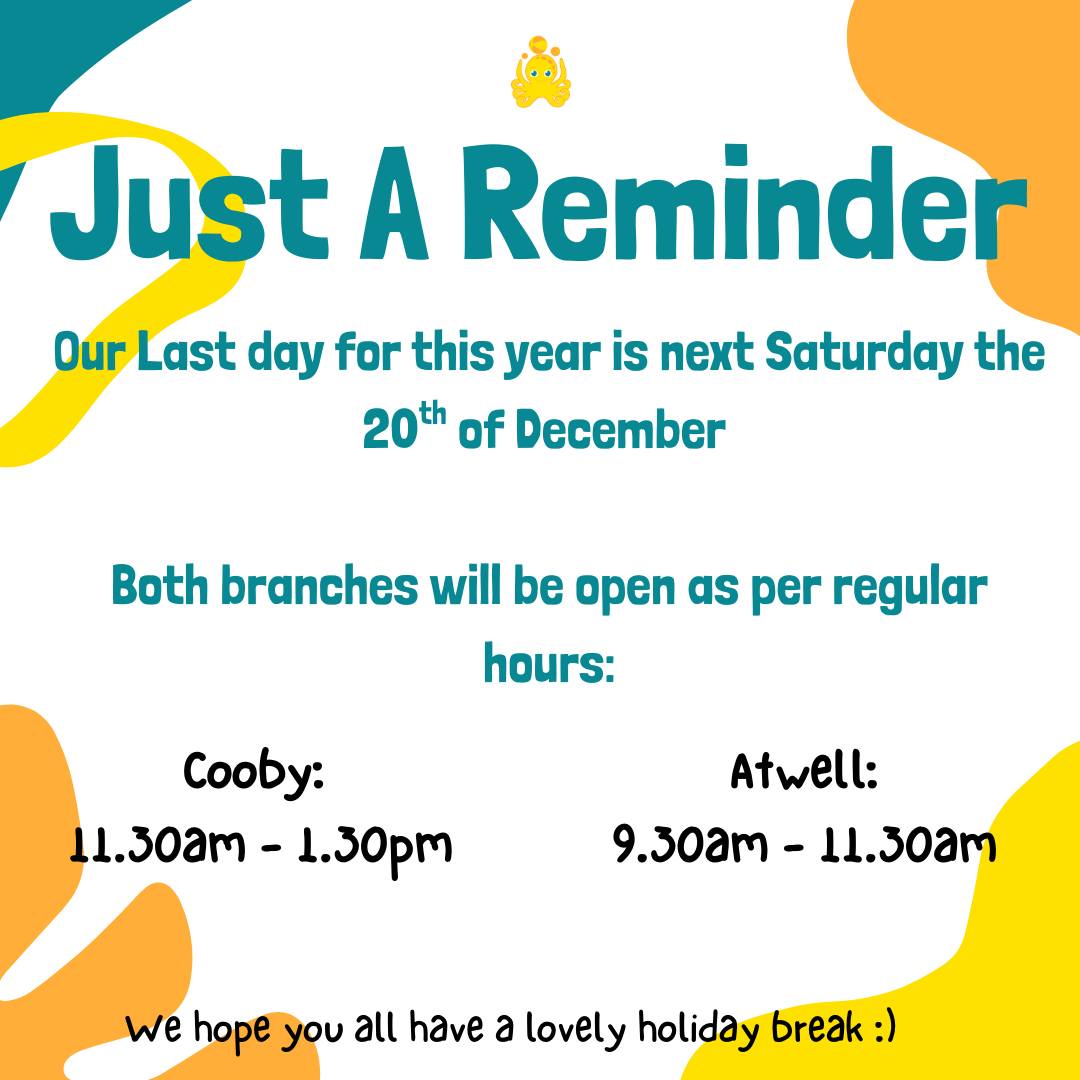 Remember that we are re-opening again on the 10th of January next year :)