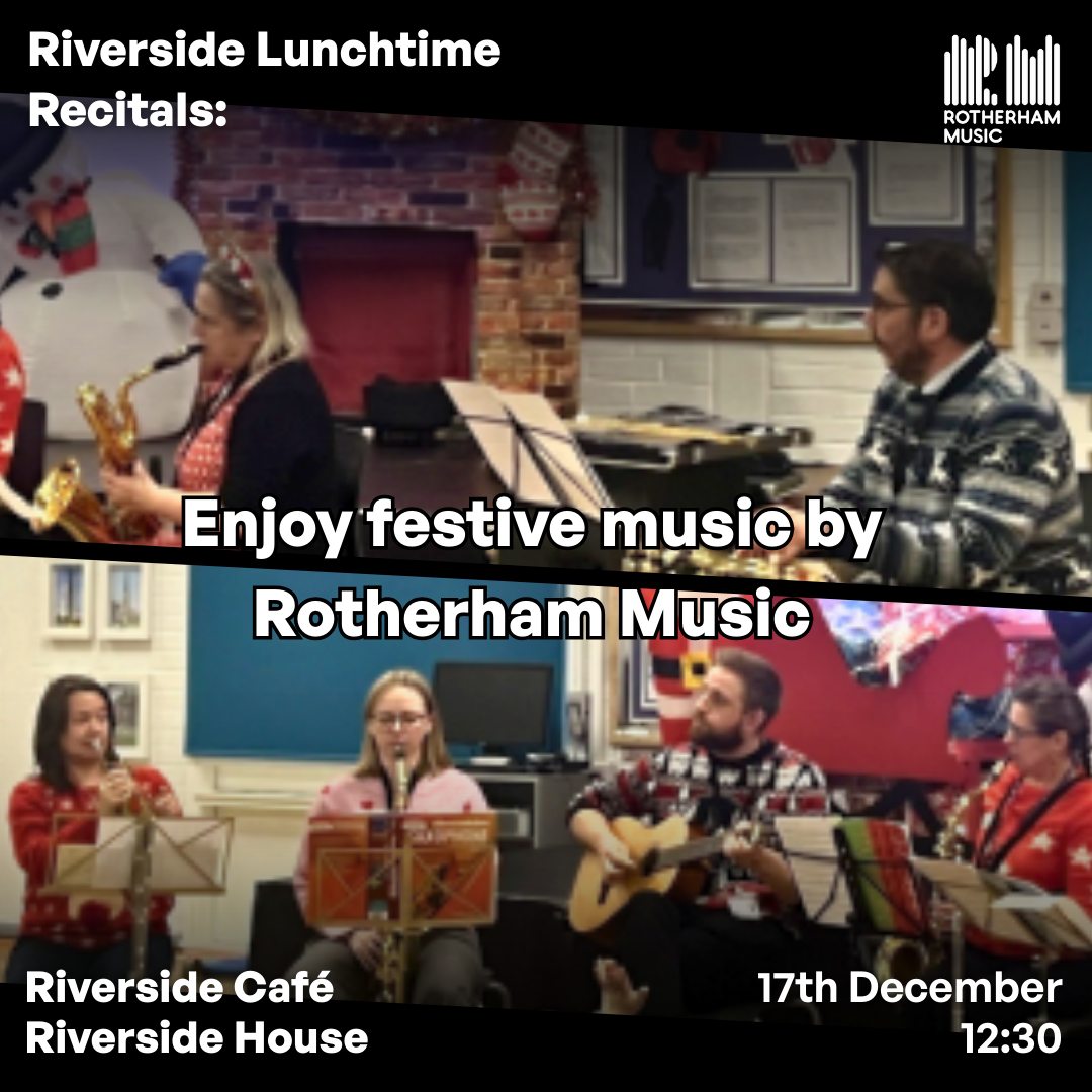 The year may be coming to an end, but the music continues!
We have two more lunchtime music sessions at Riverside House coming up next week:
Starting on Wednesday 17th December at 12:30pm Rotherham Music teachers are coming together to perform a festive lunchtime concert.
Followed by a performance on Friday 19th December at 12:30pm by Dave Harold, bringing the spirit of Christmas to Riverside Café.
Come down to Riverside House on either of these days and get yourself in a festive mood in the last week before Christmas!
#fyp #talentshowcase #thingstodo #livemusic #rotherham #Riversidehouse #riverside #piano #music #RotherhamIsWonderful #freeevent #Singing #Free #christmas2025 #freeexperience #christmas #live #localartists #Musicians #riversidecafe