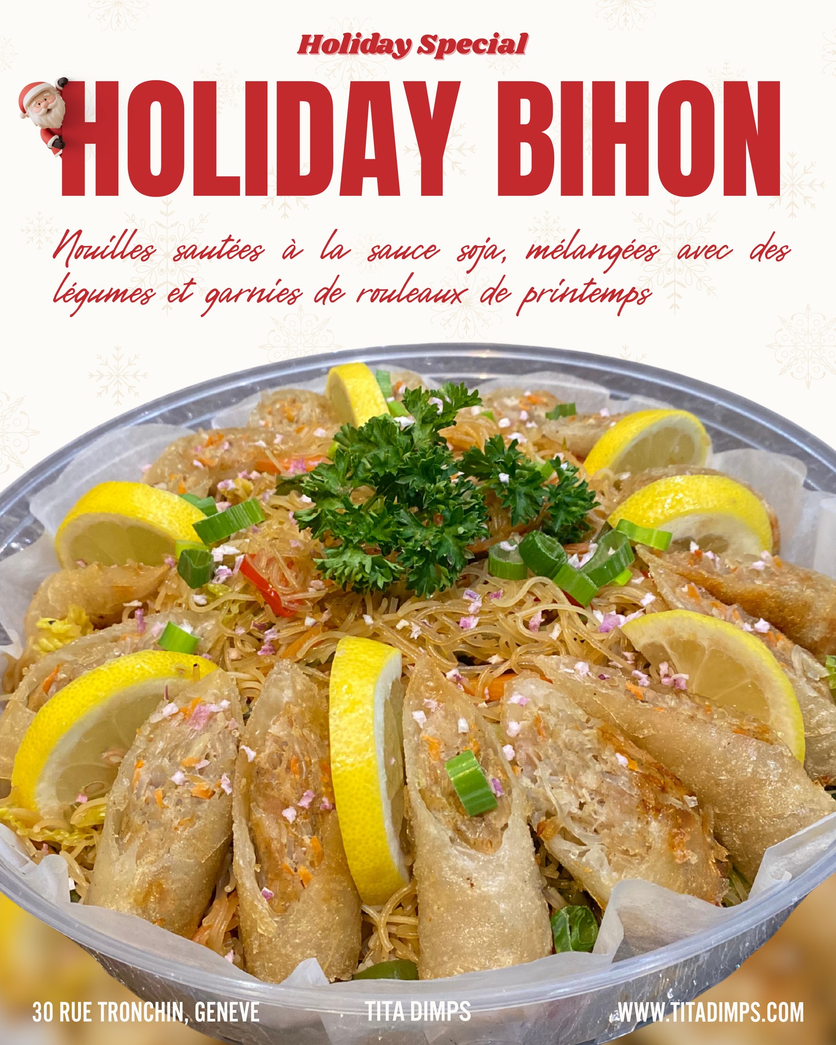 Let us take care of the cooking this holiday season 🎄
Advance orders are now open.
To order:
📞 022 733 0614
💬 Facebook: Tita Dimps
📩 Instagram: @titadimps
Reserve yours today! ❤️