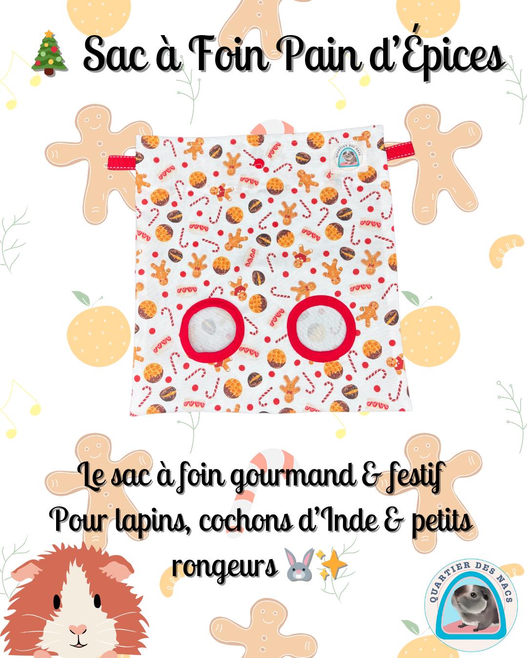 🎄🍪 Le Sac à Foin Pain d’Épices est arrivé !
Une création trop mignonne et ultra pratique pour accompagner votre coin foin pendant les fêtes.
Avec ses 2 ouvertures parfaitement adaptées aux lapins, cochons d’Inde et petits rongeurs, il permet une distribution propre, facile et ludique du foin.
Fabriqué en coton certifié OEKO-TEX, ce sac est à la fois solide, respirant et durable.
Son motif Pain d’Épices apporte une touche festive adorable qui s’intègre parfaitement dans votre décoration de Noël 🎄✨
✔ Favorise une bonne consommation de foin
✔ Évite le gaspillage
✔ Ajoute une touche d’enrichissement au quotidien
✔ Edition spéciale Noël, disponible en quantité limitée
⏳ Dernière chance !
Il ne reste plus que 1 jour pour utiliser le code promo NOEL2024 sur la boutique.
✨ Envie de découvrir toutes nos nouveautés de Noël ? Rejoignez-nous pour ne rien manquer !
🍪 Vous aussi, vous adorez les motifs gourmands pour les accessoires de vos petits loulous ?
Prenez soin de vos animaux avec Quartier Des Nacs.
#cochondinde #lapin #rongeurs #bienetreanimal #noelanimaux #chinchilla #animauxdecompagnie