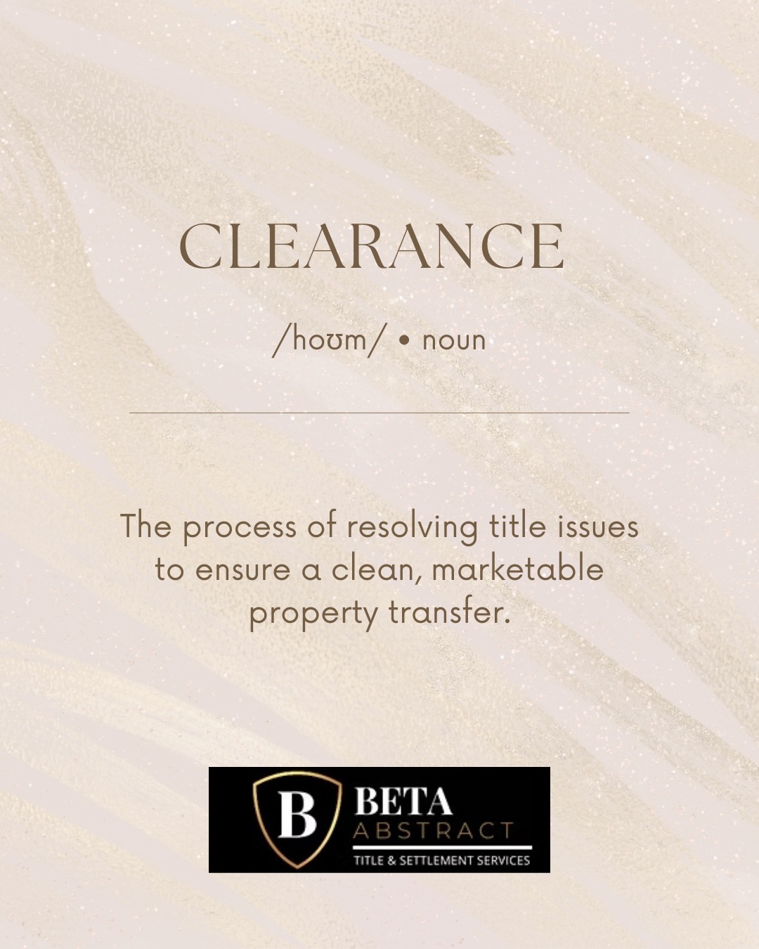 Clearing the path to a smooth closing — that’s what we do.
Trust Beta Abstract for fast, accurate title clearance every time. ✔️🏡
#BetaAbstract #TitleClearance #ClosingDay