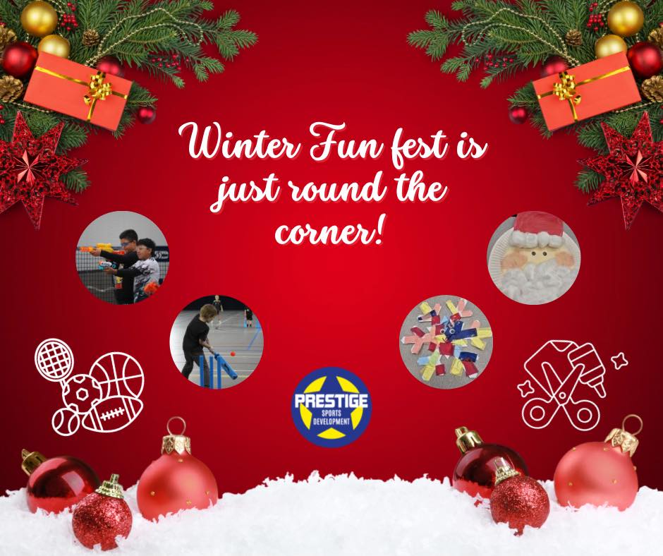 ๐WINTER FUN FEST๐
Our Winter fun fest is just round the corner!๐จ
Book on to one of our camps using the link below to secure your place and have a Christmas to remember!๐
https://www.prestigesportsdevelopment.com/make-a-booking
If you have any issues or queries, please feel free to contact us using the methods below!
๐-07494 002353
๐ง-bookings@prestigesportsdevelopment.co.uk
๐ต๐ก๐