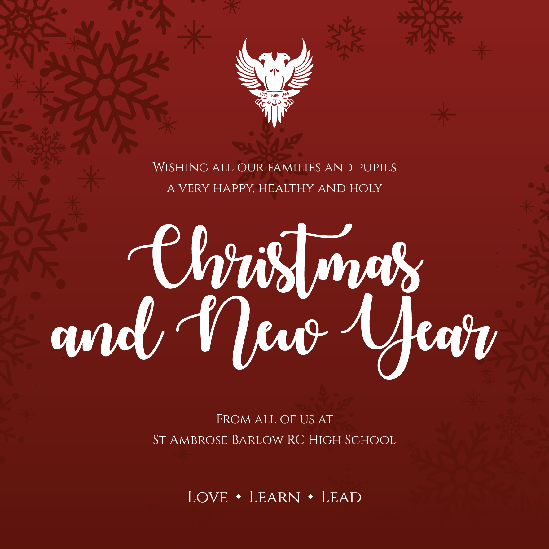 We would like to wish all our staff, pupils and families a very merry Christmas and a happy New Year. We hope you all have a wonderful Christmas break and we look forward to welcoming our students back on Monday 5th January 2026! #lovelearnlead #putstambrose1st #merrychristmaseveryone🎄