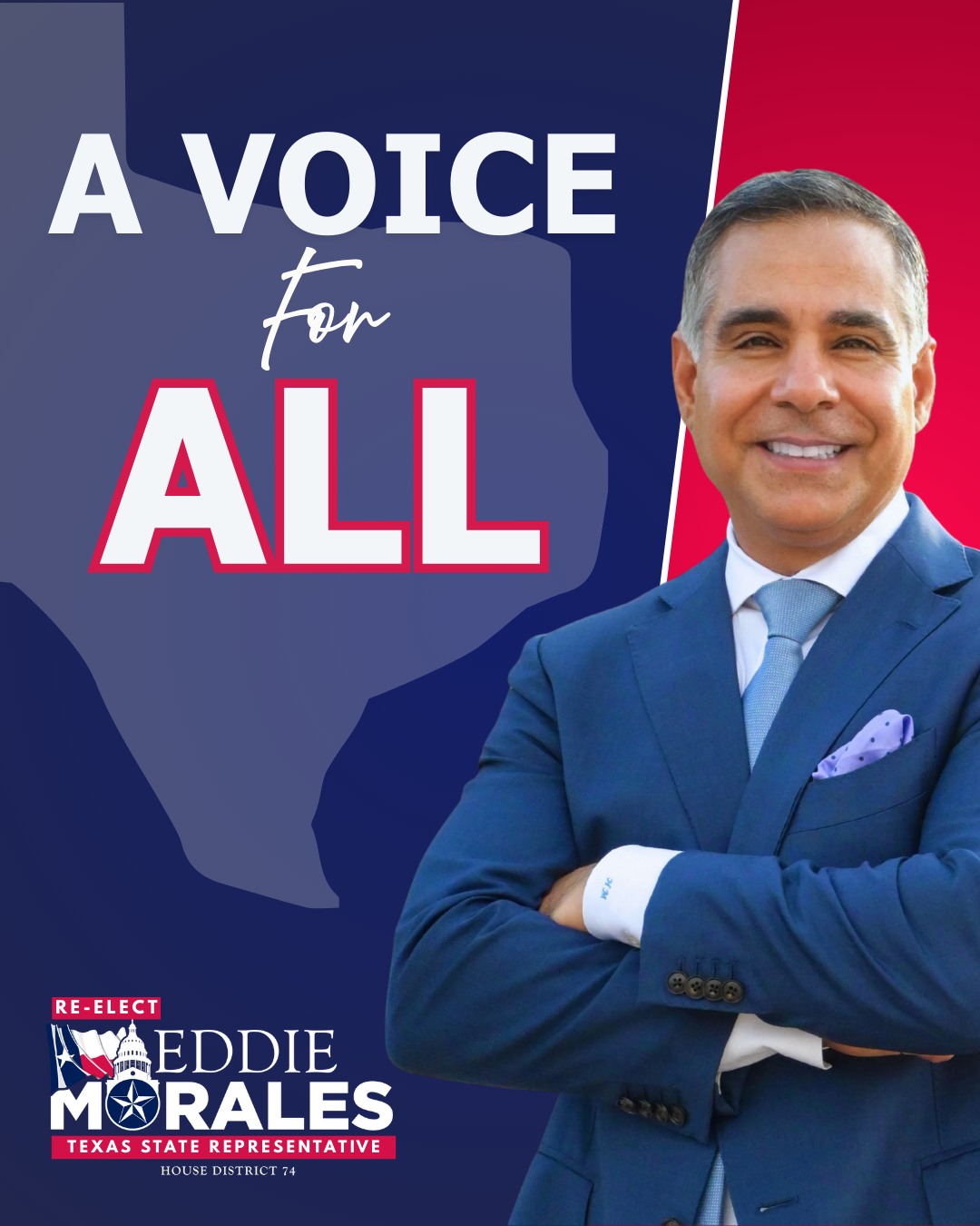 Every community deserves a representative who listens, shows up, and fights for the issues that matter most.
From our border towns to our rural communities, I’m committed to being a voice for all — ensuring every family, every student, and every small business has the support they need to thrive.
Tell me what matters most to you. My door is always open.
#HouseDistrict74 #TexasProud #TXLege74 #MoralesForTexas #AVoiceForAll #Texas #HD74 #TXLege