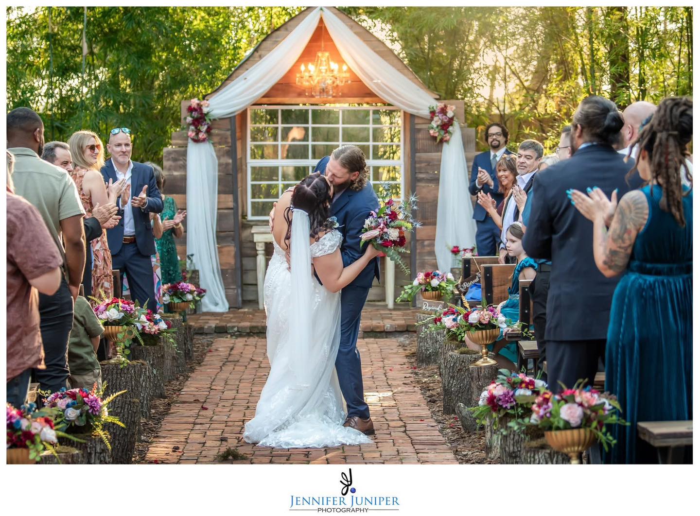 Ali & Eddie, thank you for choosing us to officiate your special day.
It was an honor to stand with you and celebrate your love. Wishing you a lifetime of happiness together.
Venue: Bridle Oaks
Photo: @Jennifer Juniper Photography