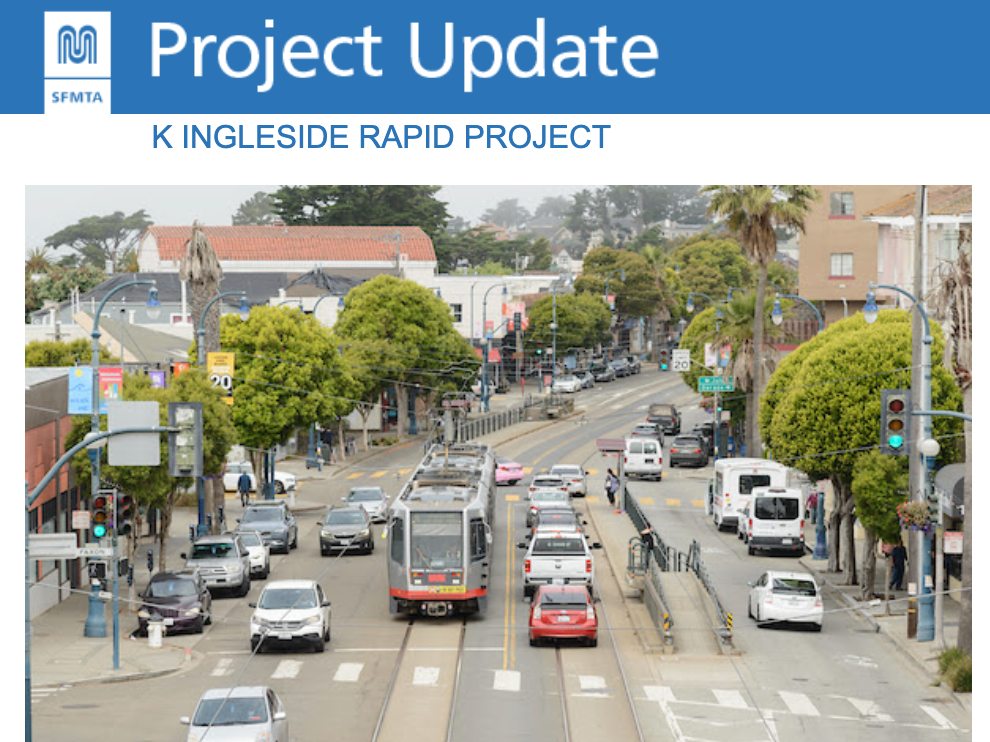 🚧 SFMTA Update for Ocean Avenue. Heads up, neighbors — SFMTA will begin installing red transit lanes and new left-turn restrictions on Ocean Avenue as early as the week of January 12. The changes will run eastbound between Junipero Serra Blvd and Lee Ave, aimed at improving travel times and reliability for the K Ingleside.
Curious about what’s changing or how it might affect your commute? Full details here: https://www.sfmta.com/project-updates/transit-lane-installation-and-left-turn-restrictions-coming-soon-ocean-avenue
#oceanavesf #ingleside #sfmta #publictransit #communityupdate