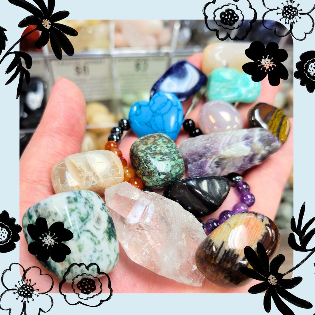Who can resist a sparkly #stone or two or eight? #crystals #shoplocal #westkelowna #giftideas