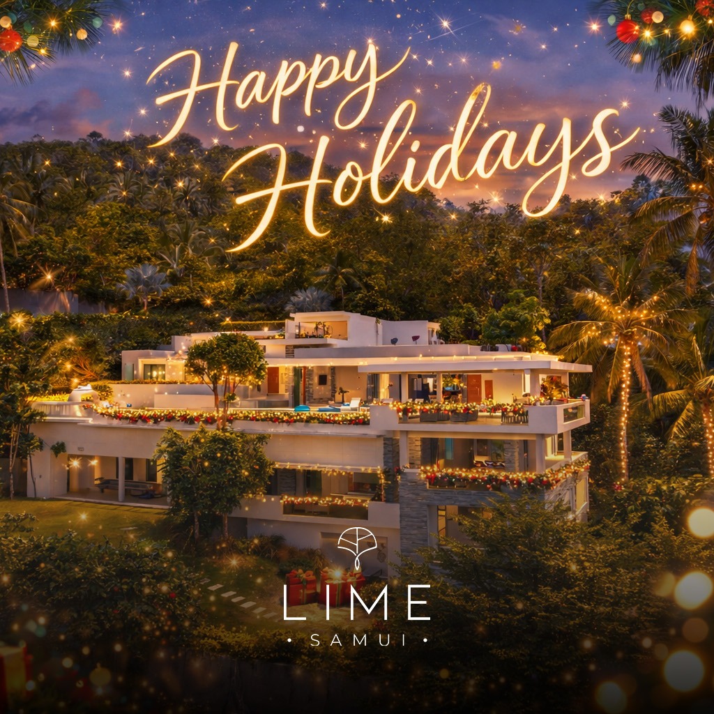 Wishing you and your loved ones a truly magical Christmas and a Happy New Year from all of us at Lime Samui!
Here’s to a fantastic 2026 🥂✨
#MerryChristmas #HappyHolidays #Christmas #TropicalChristmas #LimeSamuiVillas #KohSamui