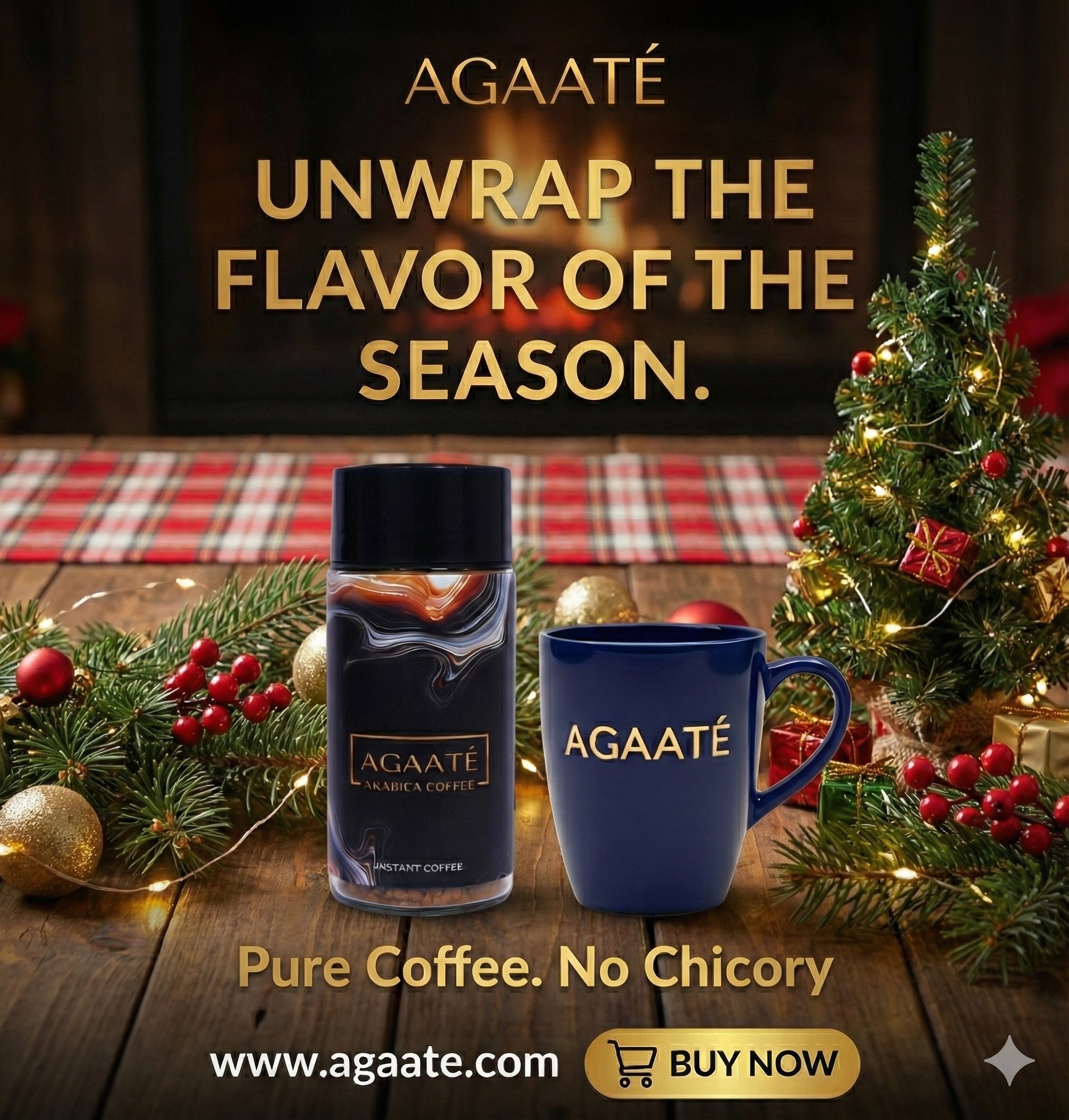Unwrap the flavor of the season ☕✨
This Christmas, every cup tells a story. A story of pure Arabica beans from the Western Ghats of India, freeze-dried to perfection, with absolutely no chicory.
Just smooth, rich, authentic coffee - the way it was meant to be enjoyed 💙
Whether it's a quiet morning by the tree or a house full of loved ones, AGAATÉ makes every moment taste better 🎄
Pure Coffee. No Chicory. All Flavor.
Shop now - link in bio! 🎁
#AGAATÉ #UnwrapTheFlavor #ChristmasCoffee #PureArabica #NoChicory #FestiveSeason #InstantCoffee #CoffeeLover #ChristmasVibes #HolidayCoffee