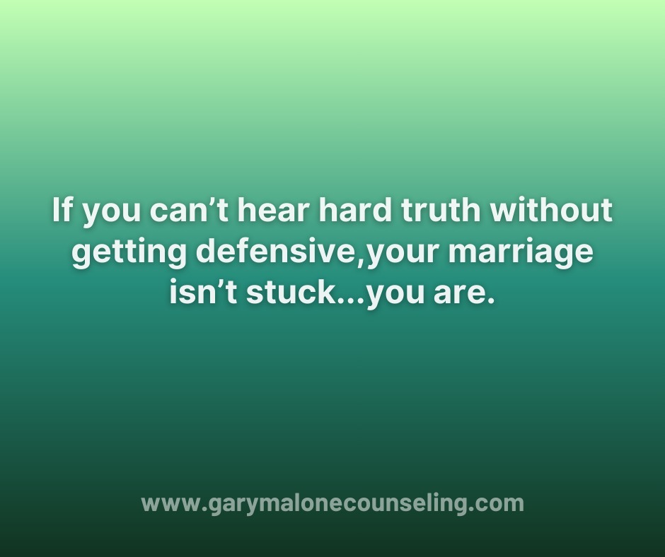 If your spouse can’t tell you, “Hey, that hurt me,” without you blowing up, shutting down, or turning it into a debate… nothing gets better.
A strong marriage needs two people who can:
take a deep breath,
not get defensive,
not make it all about their character,
and just listen.
It’s the ability to hear where you messed up without acting like you’re worthless or like they’re attacking you. That’s what makes repair possible.
Most marriages don’t fail because of big mess-ups, they fail because one or both partners aren't showing up grounded enough to handle honest conversations.
To hear, “Hey… that hurt me,” a person needs a stable sense of worth that is not annihilated by imperfection.
If the internal belief is “I’m only lovable when I’m right, impressive, calm, or needed,” then feedback = existential threat.
This leads to:
defensiveness,
blame-shifting,
shutdown,
counterattack,
or intellectualizing the hurt.
The capacity to feel guilt without collapsing into shame is paramount to growth.
Guilt says: “I did something wrong.”
Shame says: “I am something wrong.”
Marriage collapses when shame hijacks every conflict.
Shame resilience is the gateway to accountability, repair, and longterm marital health.