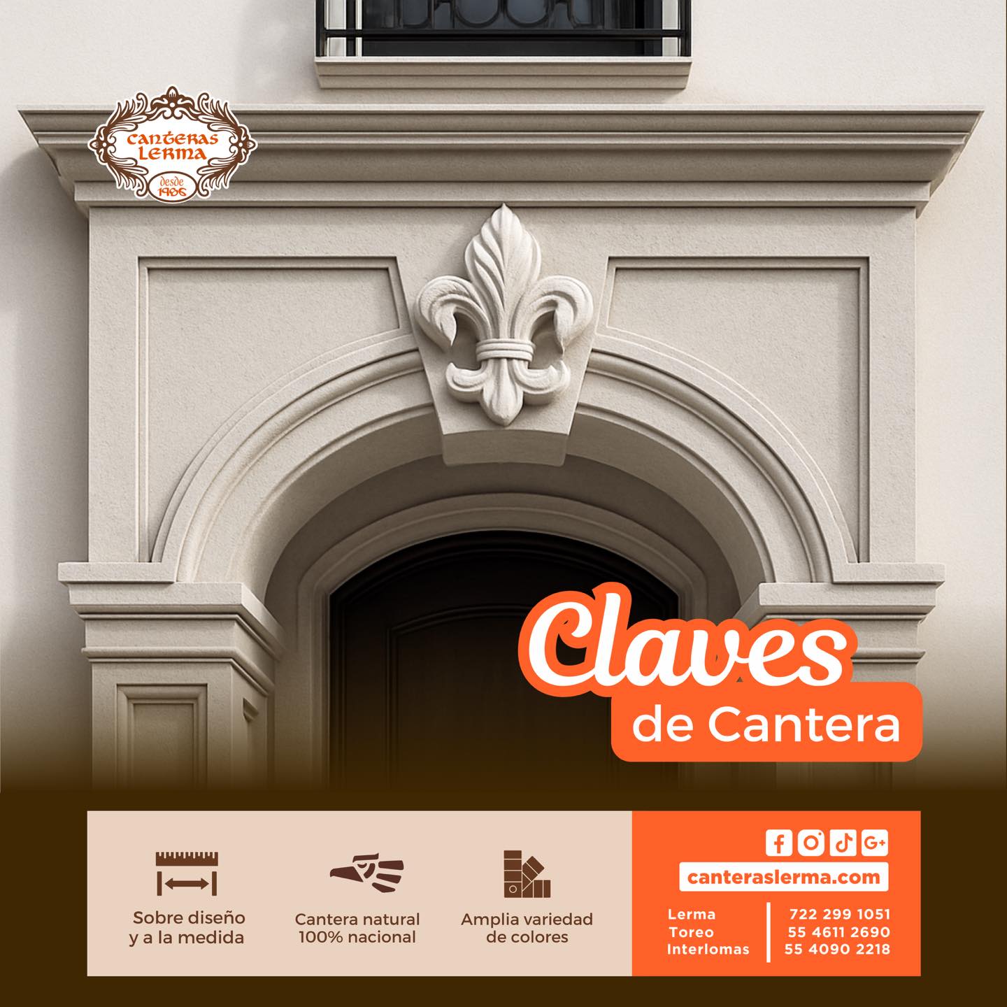 En arquitectura, el remate lo es todo 🧡. Las claves de cantera no solo estructuran: embellecen y dan identidad. 📲 https://www.canteraslerma.com
✅ Piezas atemporales en piedra natural.
#CanterasLerma #EsculturaEnPiedra #Decoración #diseñomexicano #PiedraNatural #hechoenmexico #ArquitecturaMexicana #Arquitectura #fachada