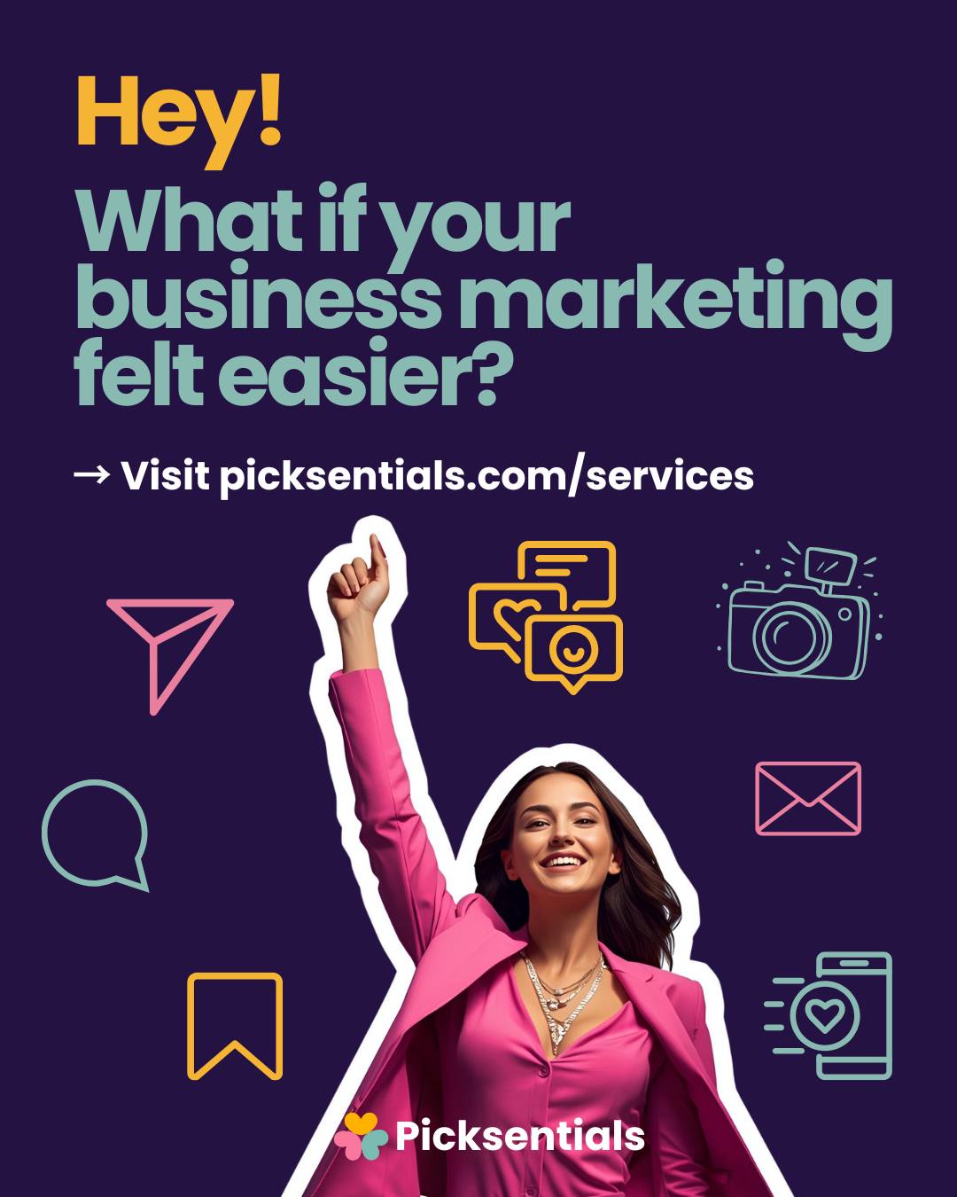 Hey! If you’ve been thinking about leveling up your business marketing… this is your sign. 💡
Whether you're running a real estate brand, a beauty or skincare line, a retail shop, a restaurant, managing a growing business, or just getting started - we’re here to make your marketing easier, clearer, and more consistent.
From social media and content to landing pages, design, and more…
✨ You choose what fits your needs.
✨ We handle the work.
✨ Your brand grows.
👉 Explore our services: picksentials.com/services
We’re excited to help your business shine. 💛
#BusinessMarketing #MarketingServices #BrandGrowth #DigitalMarketingHelp #SocialMediaSupport #EntrepreneurLife #GrowYourBusiness #BusinessBranding #SmallBusinessSupport #Picksentials #RealEstateMarketing #CreativeBusinessOwner