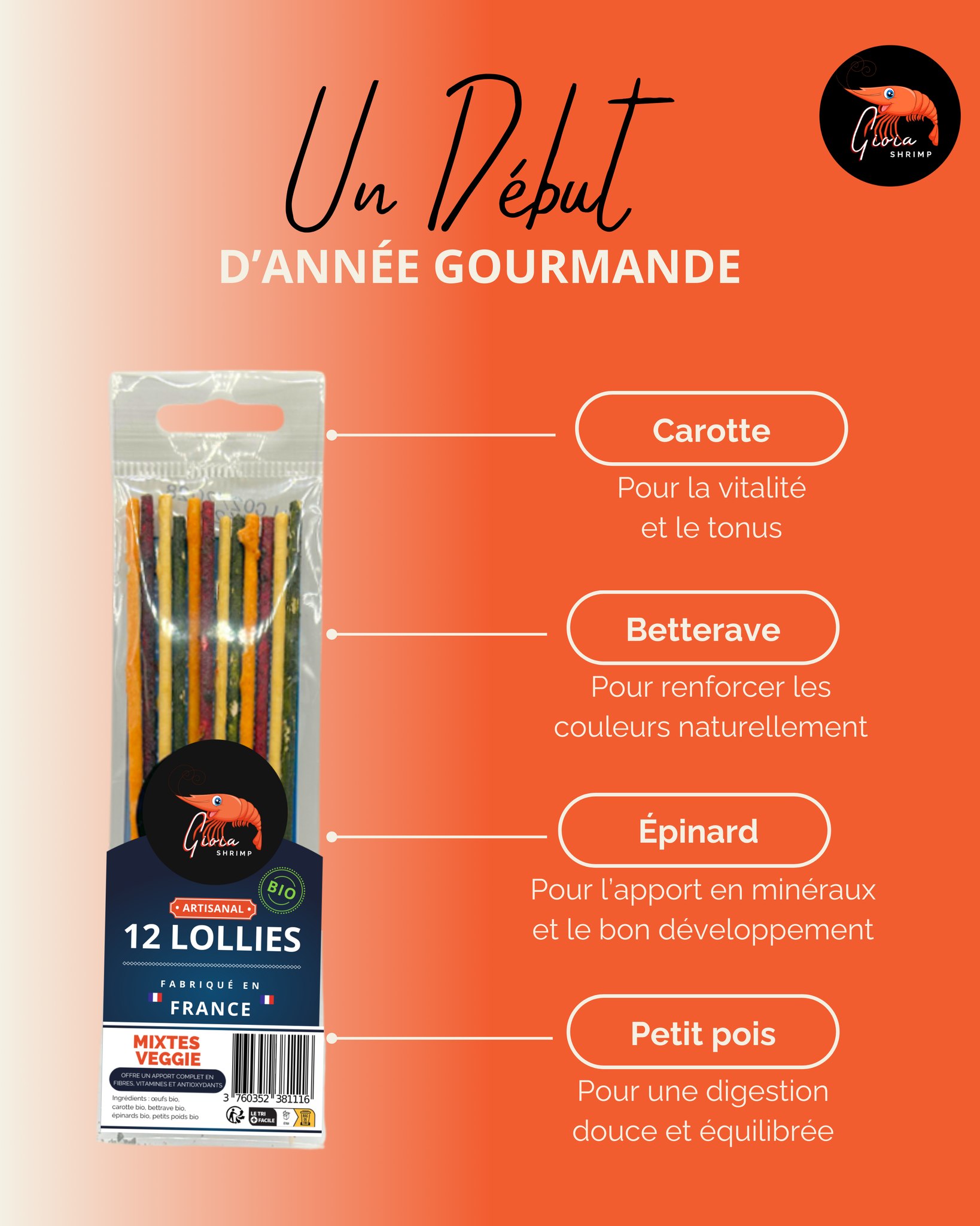 🌿🍭 Premier festin veggie de l’année !
Offrez à vos crevettes un repas sain et équilibré avec les Lollies Mix Veggie Bio :
Carotte, betterave, épinard et petit pois pour un apport riche en vitamines et minéraux 🌱
Ces lollies, fabriquées artisanalement en France, sont 100 % bio et apportent tous les nutriments essentiels pour des crevettes en pleine forme.
👉 Commencez 2026 avec une alimentation naturelle et colorée pour vos invertébrés !
#gioiashrimp #lolliescrevettes #bio #madeinfrance #crevettesheureuses #shrimpfood #alimentationnaturelle #aquariumhealthy #shrimplife #newyearnewtank