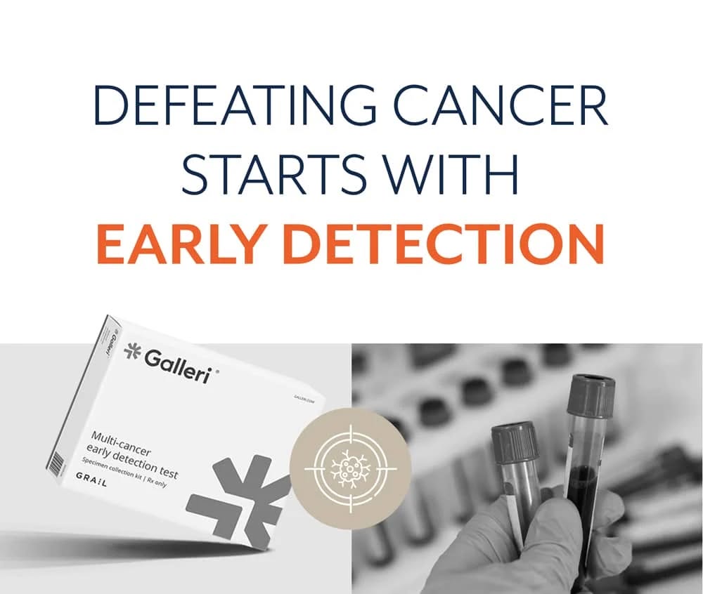 Understanding the profound impact cancer has had on our community, we want to directly inform you about a new, cutting-edge screening option designed to detect more than 50 types of cancer earlier.
We understand that cancer profoundly impacts almost every family, and you may have had a personal experience with the disease yourself.
Over the past six months, Dr. Hudson and his team have been dedicated to researching and implementing more effective ways to screen patients for cancer. We are pleased to announce we are now offering a new, comprehensive screening option.
We are implementing the Galleri multi-cancer early detection test, which screens for more than 50 different types of cancer. This is particularly significant because Galleri can detect many aggressive cancers that currently lack recommended standard-of-care screening options. The primary challenge for these other cancers has been their nature, location, and the absence of proven, non-invasive screening methods known to reduce mortality in the general population.
The Galleri test is specifically recommended for adults with an elevated risk for cancer, such as those aged 50 or older.
We encourage you to reach out to us to discuss the Galleri test and have all your questions answered. Please contact Michael Detwiler at Occupational Health by calling his direct line at 931.644.6652 or by emailing mdetwiler@occhealth.md