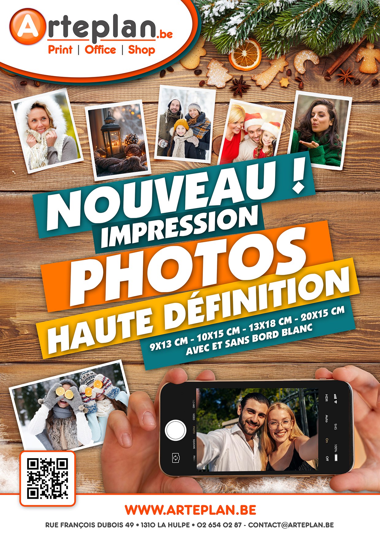 📸✨ NOUVEAUTÉ chez Arteplan Print Office & Shop – La Hulpe ✨📸
Sublimez vos plus beaux souvenirs grâce à notre impression photo en haute définition sur papier Fuji Film 🖨️📷
Des couleurs éclatantes et un rendu professionnel pour chaque image !
👉 Formats disponibles :
📐 9 × 13 cm
📐 10 × 15 cm
📐 13 × 18 cm
📐 20 × 15 cm
🖼️ Avec ou sans bord blanc, selon le style que vous préférez.
📧 Commande facile : envoyez directement vos photos par mail à
👉 contact@arteplan.be
📍 Arteplan Print Office & Shop
Rue François Dubois 49
1310 La Hulpe
☎️ 02 654 02 87
🌐 www.arteplan.be
Que ce soit pour offrir, décorer ou conserver vos moments précieux, vos photos méritent une impression de qualité ✨
📩 N’hésitez pas à nous contacter ou à passer en boutique !