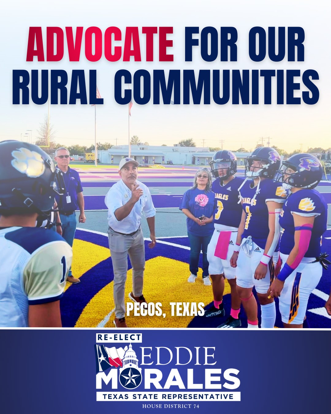 From Eagle Pass to El Paso, and every community in between, I remain committed to being an advocate for our rural communities in West Texas and throughout HD74.
It is essential we continue to have a voice in the Texas Capitol that will fight for our rural communities to ensure no one is left behind
#HD74 #MoralesForTexas #TXLege #TexasCommunities #RuralTexas #BorderRegion